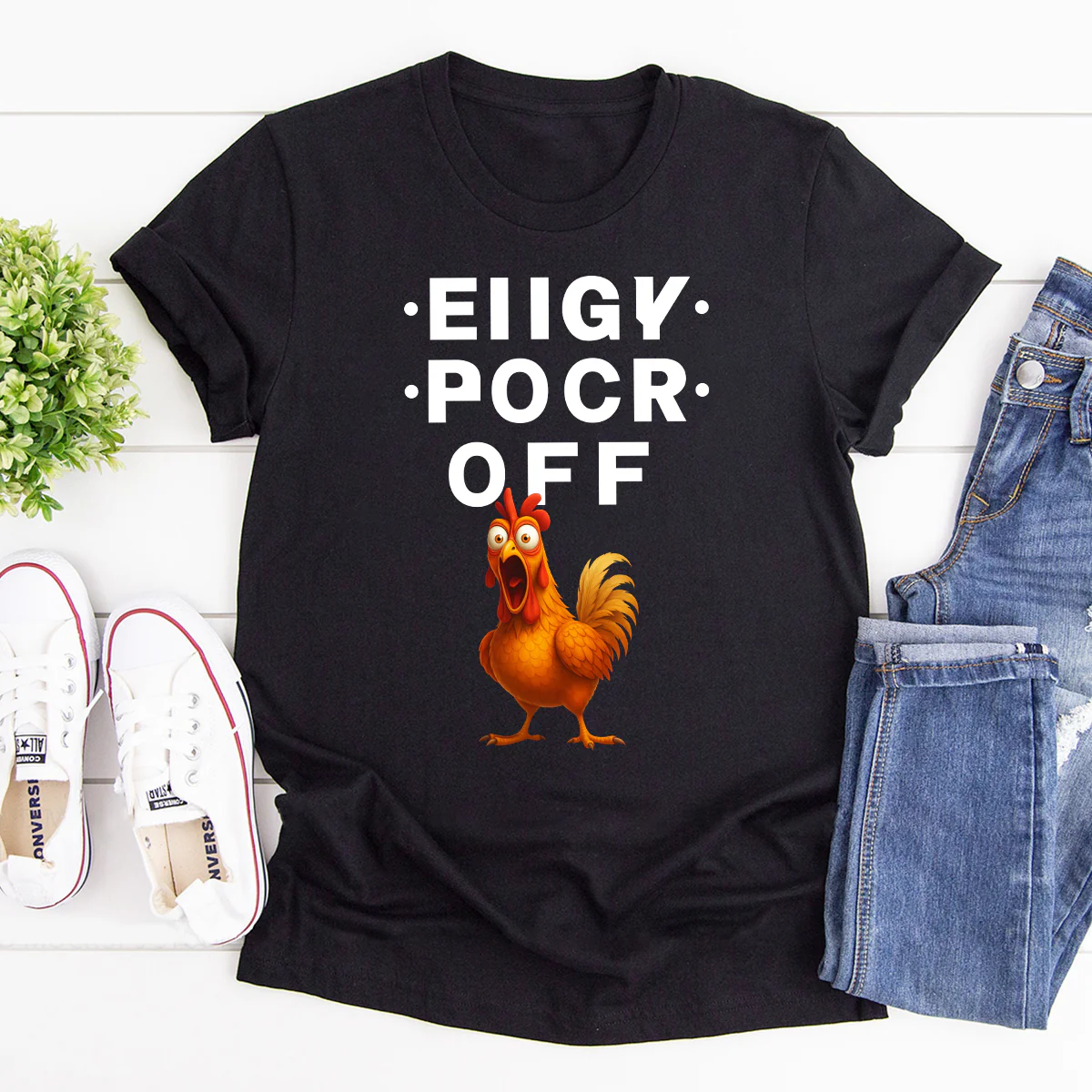 F**k Off Chicken Squad Message - Personalized 2D Unisex T-shirt