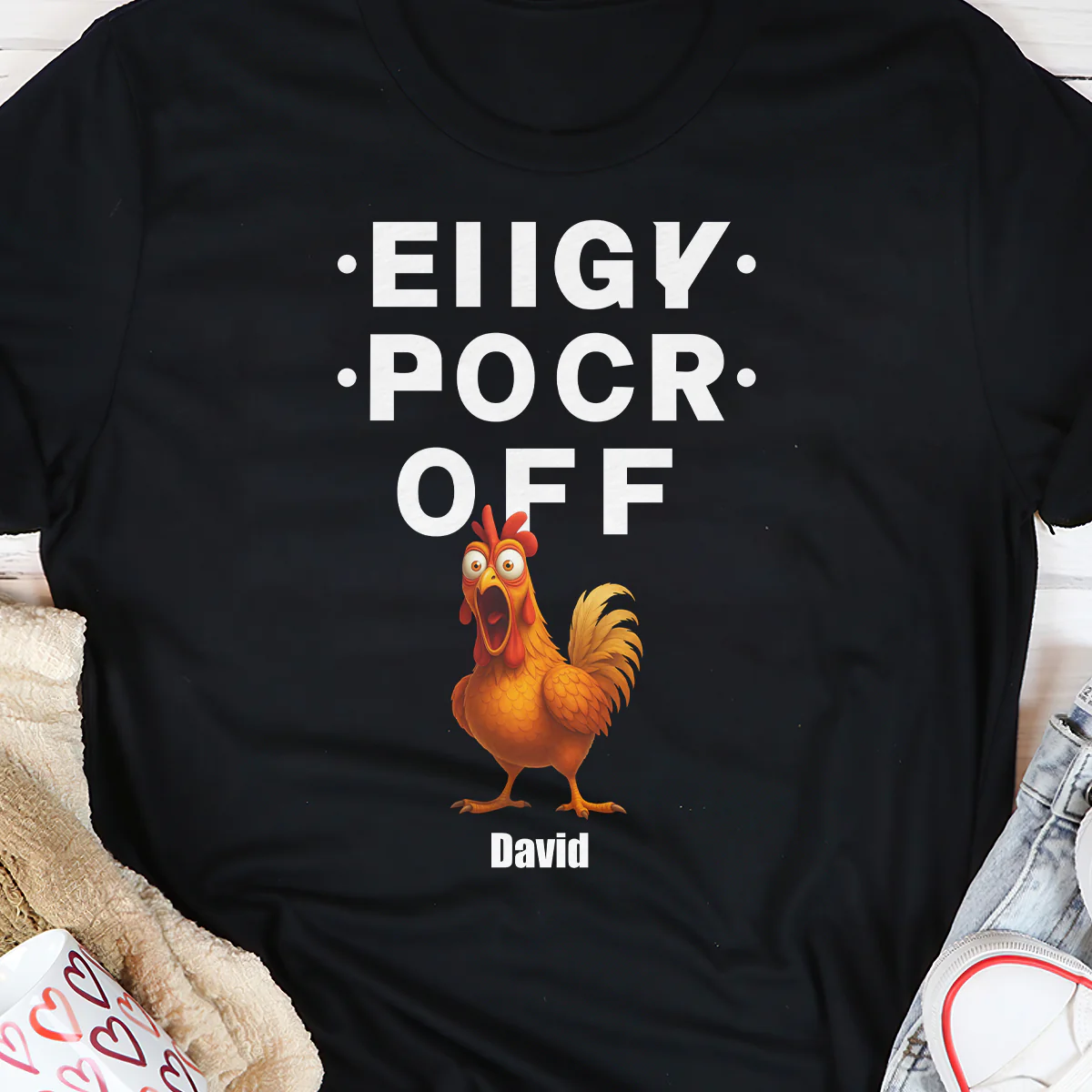 F**k Off Chicken Squad Message - Personalized 2D Unisex T-shirt - Image 4