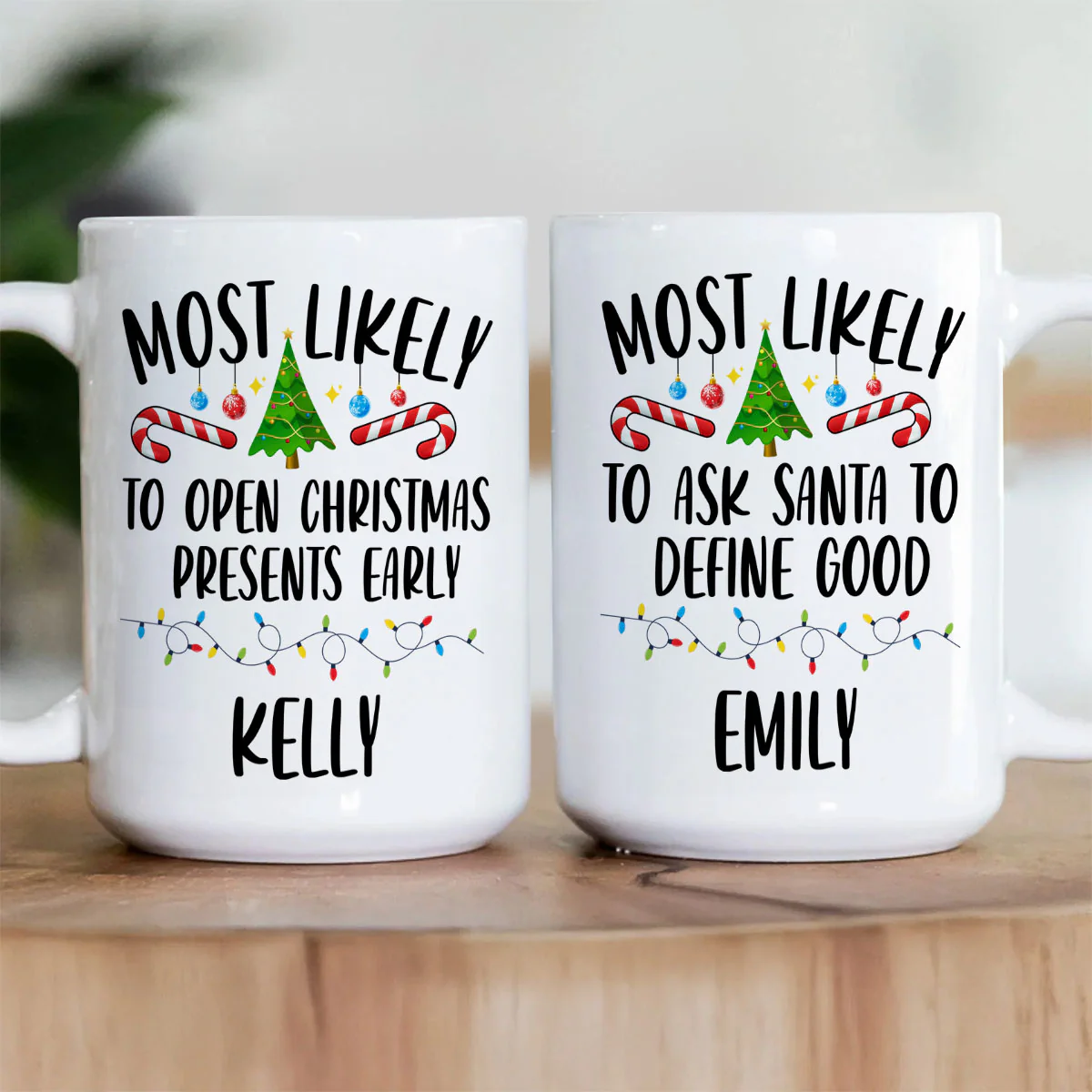 Family Christmas Most Likely - Personalized Ceramic Coffee Mug - Image 4