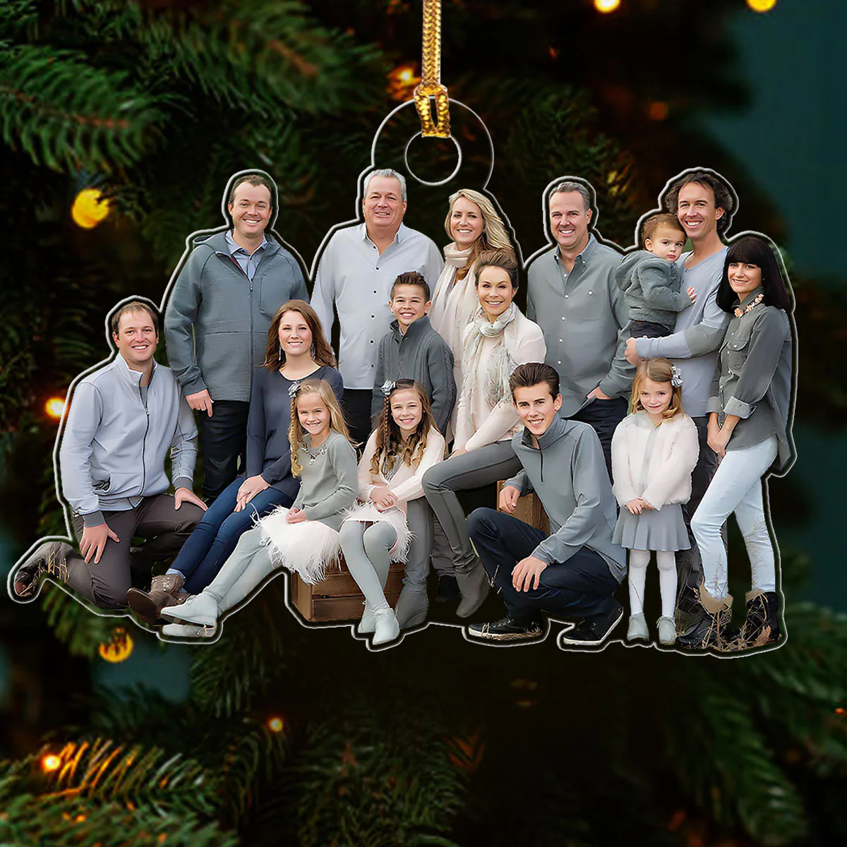 Family Custom Photo - Personalized 1-Layer Acrylic Ornament - Image 3