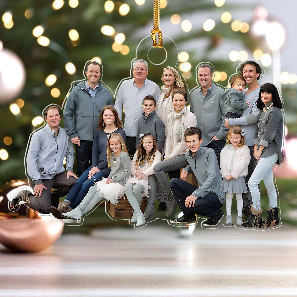 Family Custom Photo - Personalized 1-Layer Acrylic Ornament - Image 4