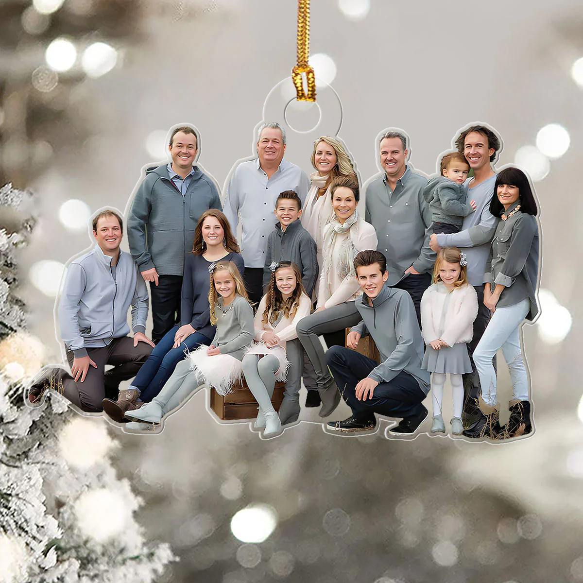 Family Custom Photo - Personalized 1-Layer Acrylic Ornament - Image 5