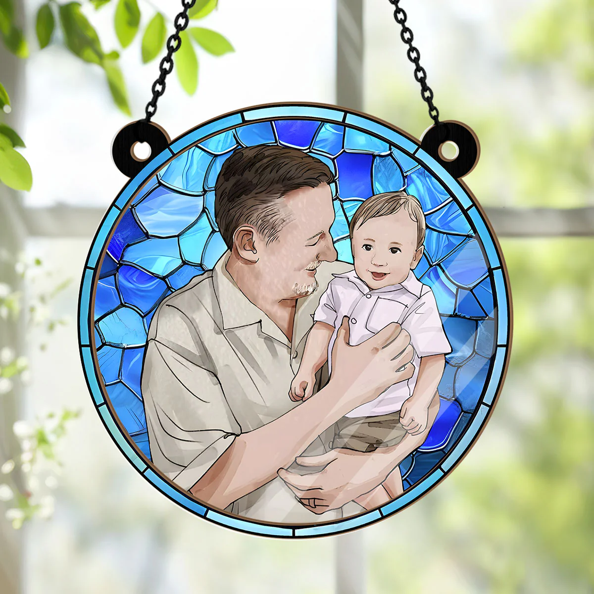 Family Custom Photo - Personalized Window Hanging Suncatcher - Image 4