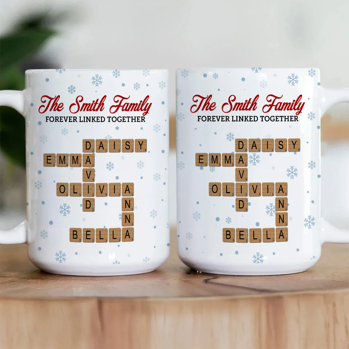 Family Forever Linked Together - Personalized Ceramic Coffee Mug - Image 2