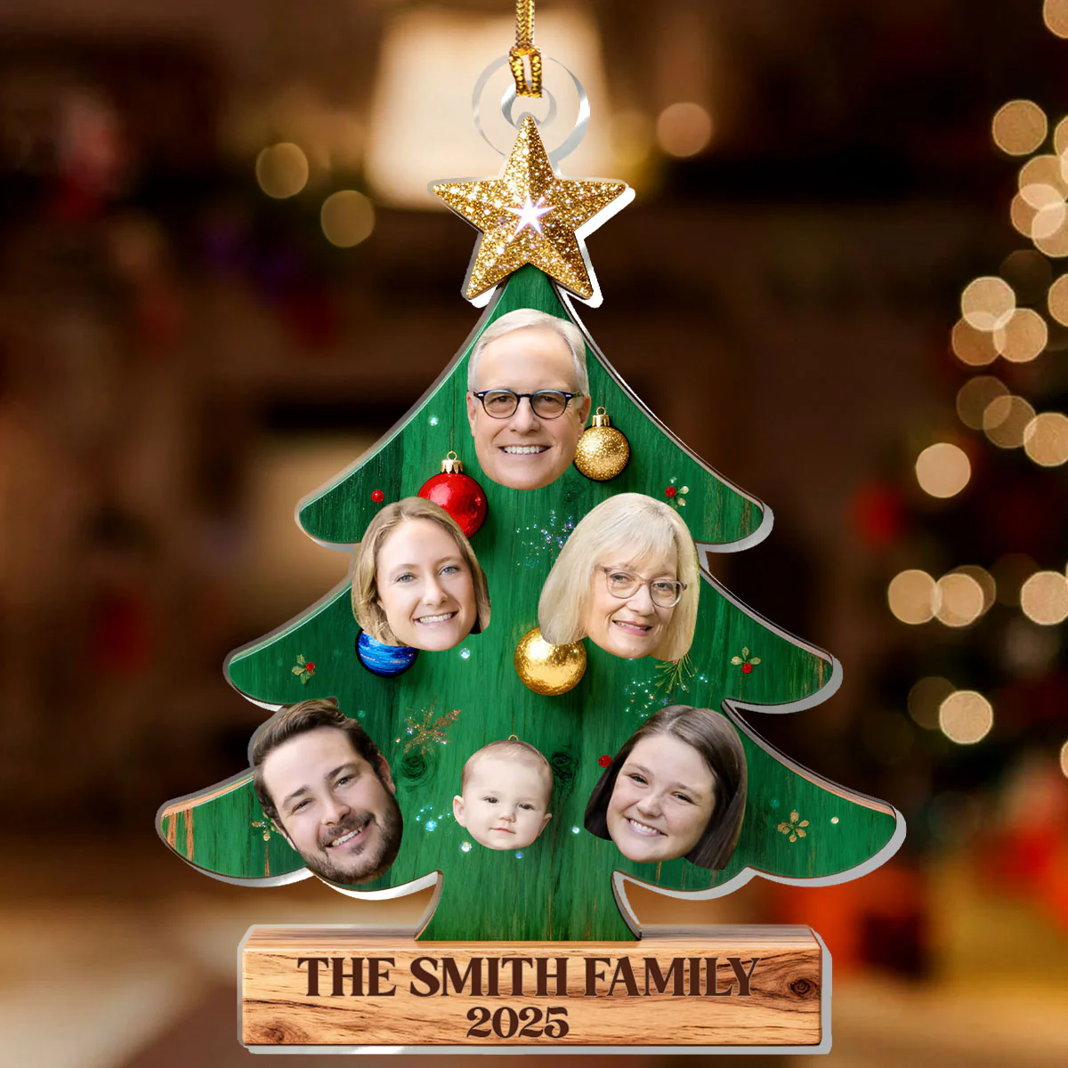 Family Forever - Personalized 1-Layer Acrylic Ornament - Image 2