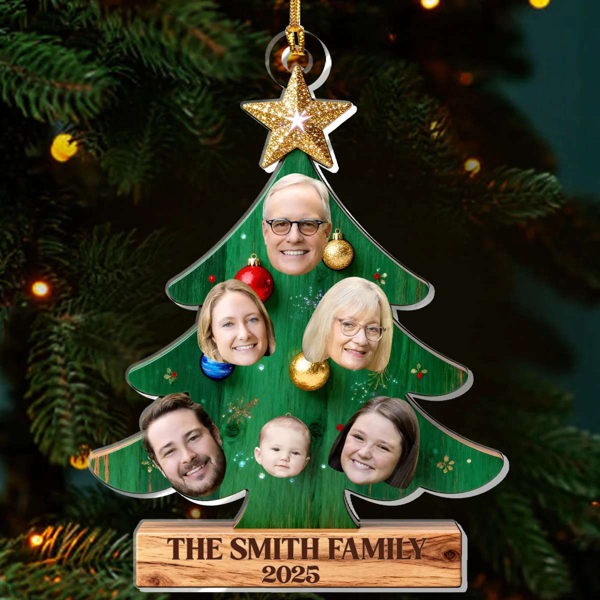 Family Forever - Personalized 1-Layer Acrylic Ornament - Image 3