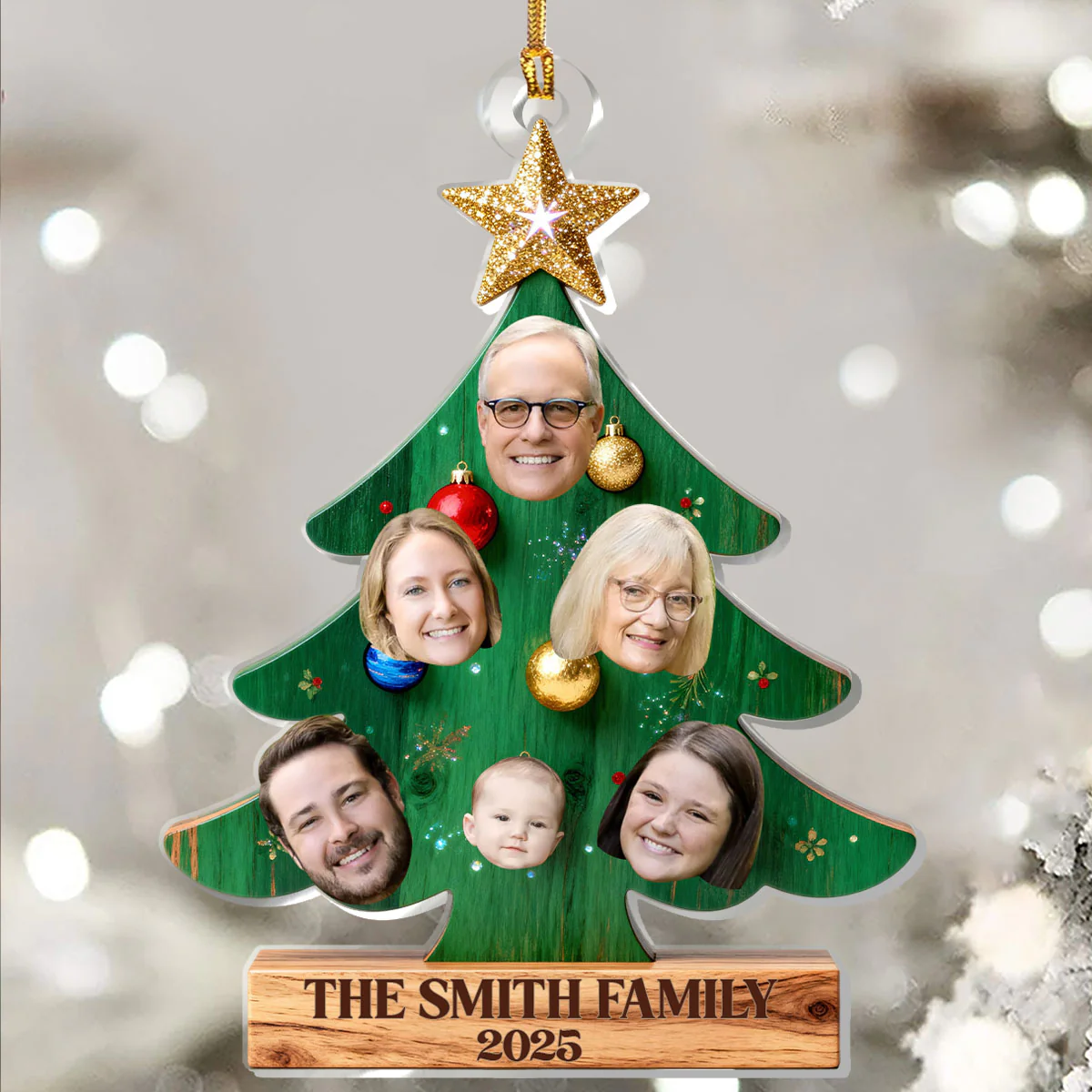 Family Forever - Personalized 1-Layer Acrylic Ornament - Image 5