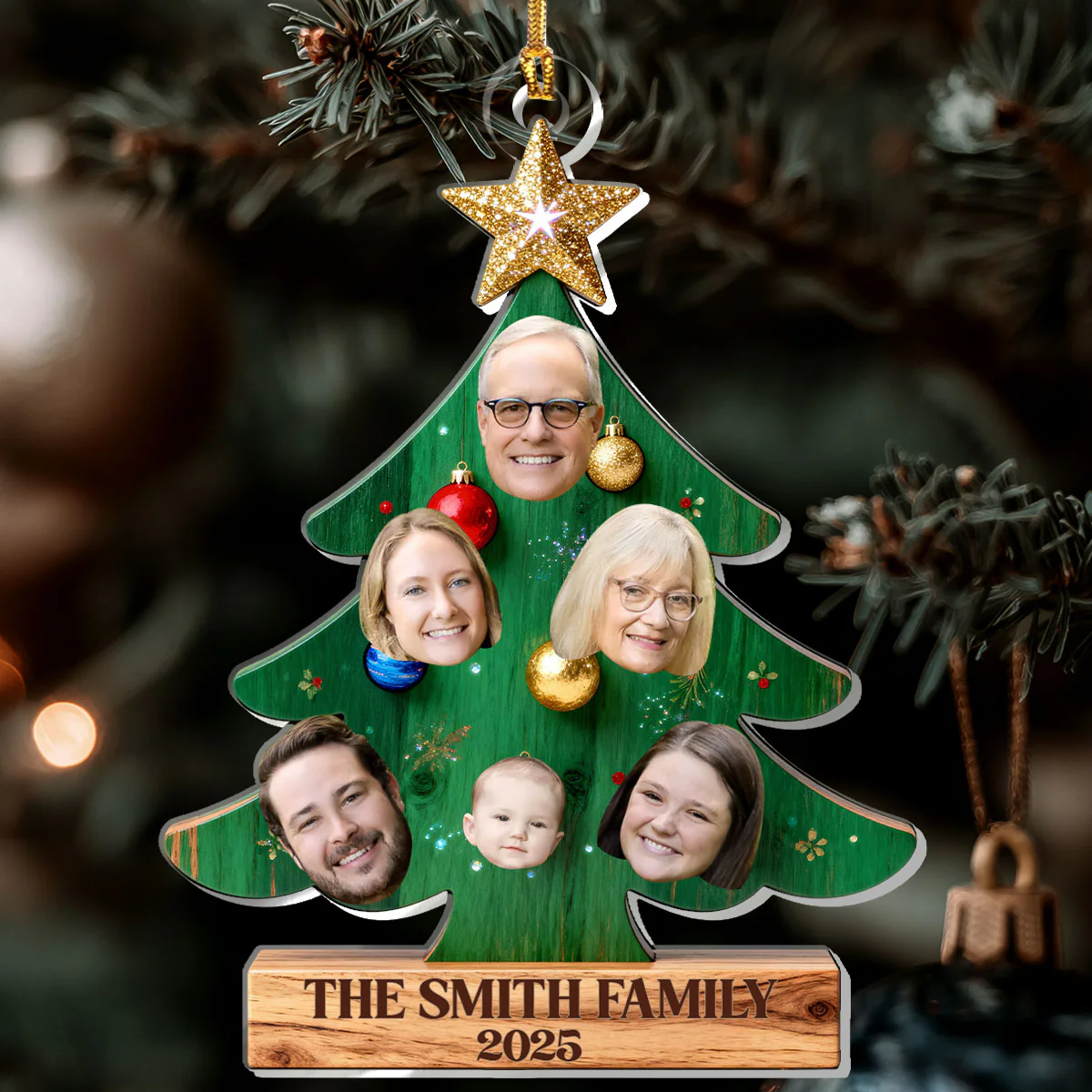Family Forever - Personalized 1-Layer Acrylic Ornament - Image 6