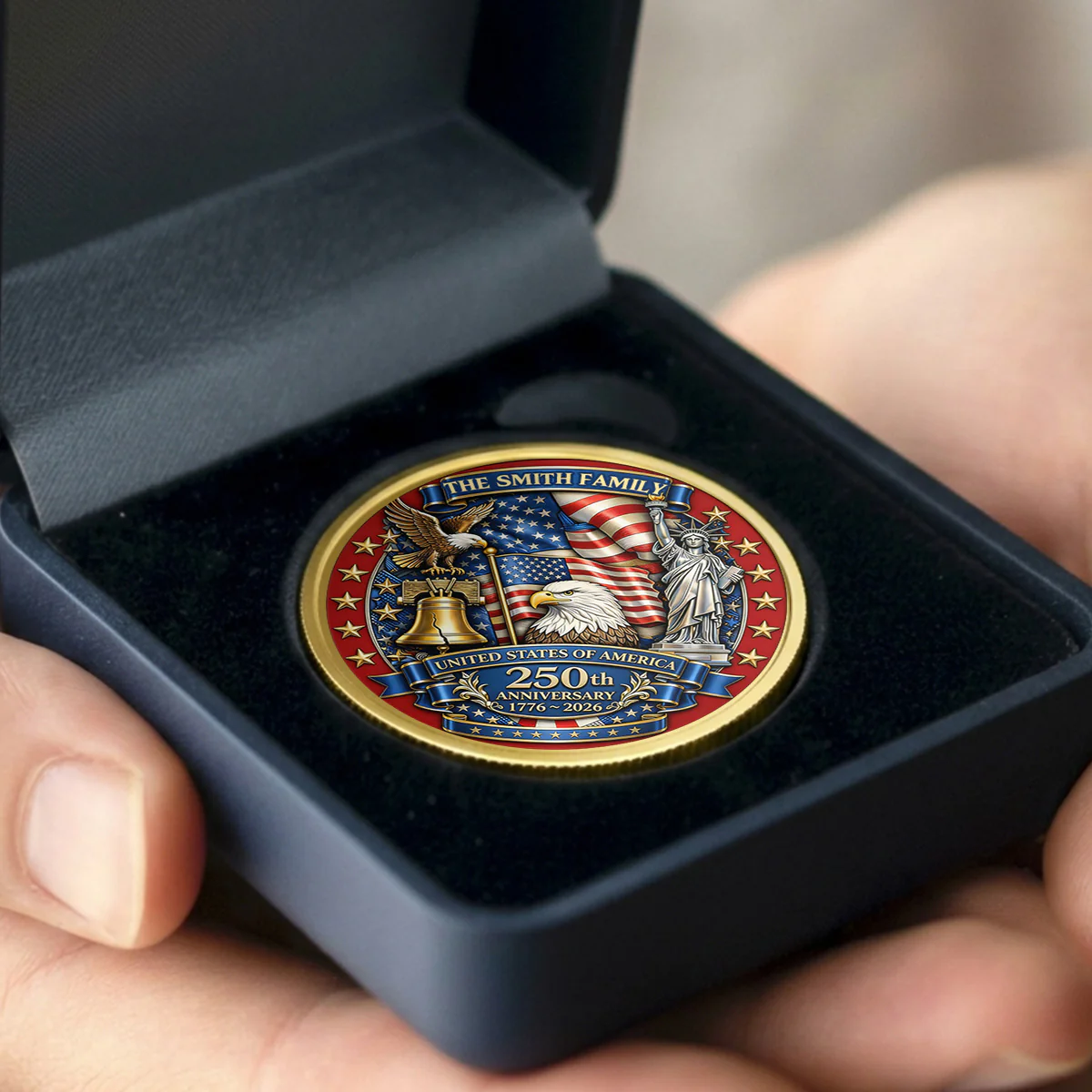 Family Love & Patriotism Keepsake - Personalized Commemorative Coin - Image 6