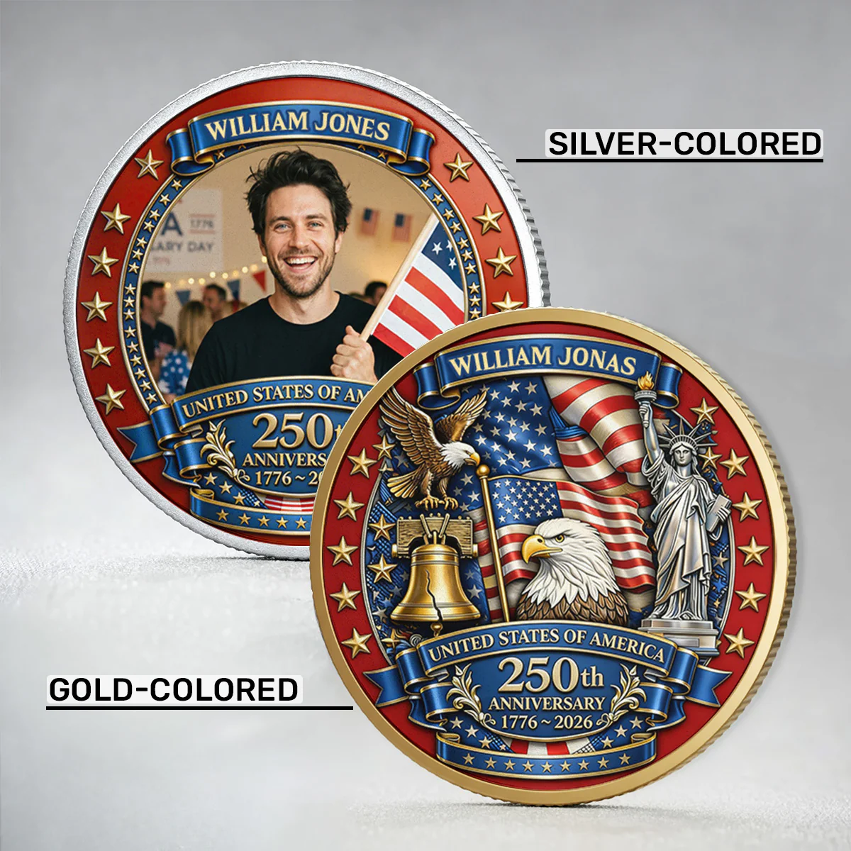 Family Love & Patriotism Keepsake - Personalized Commemorative Coin - Image 7