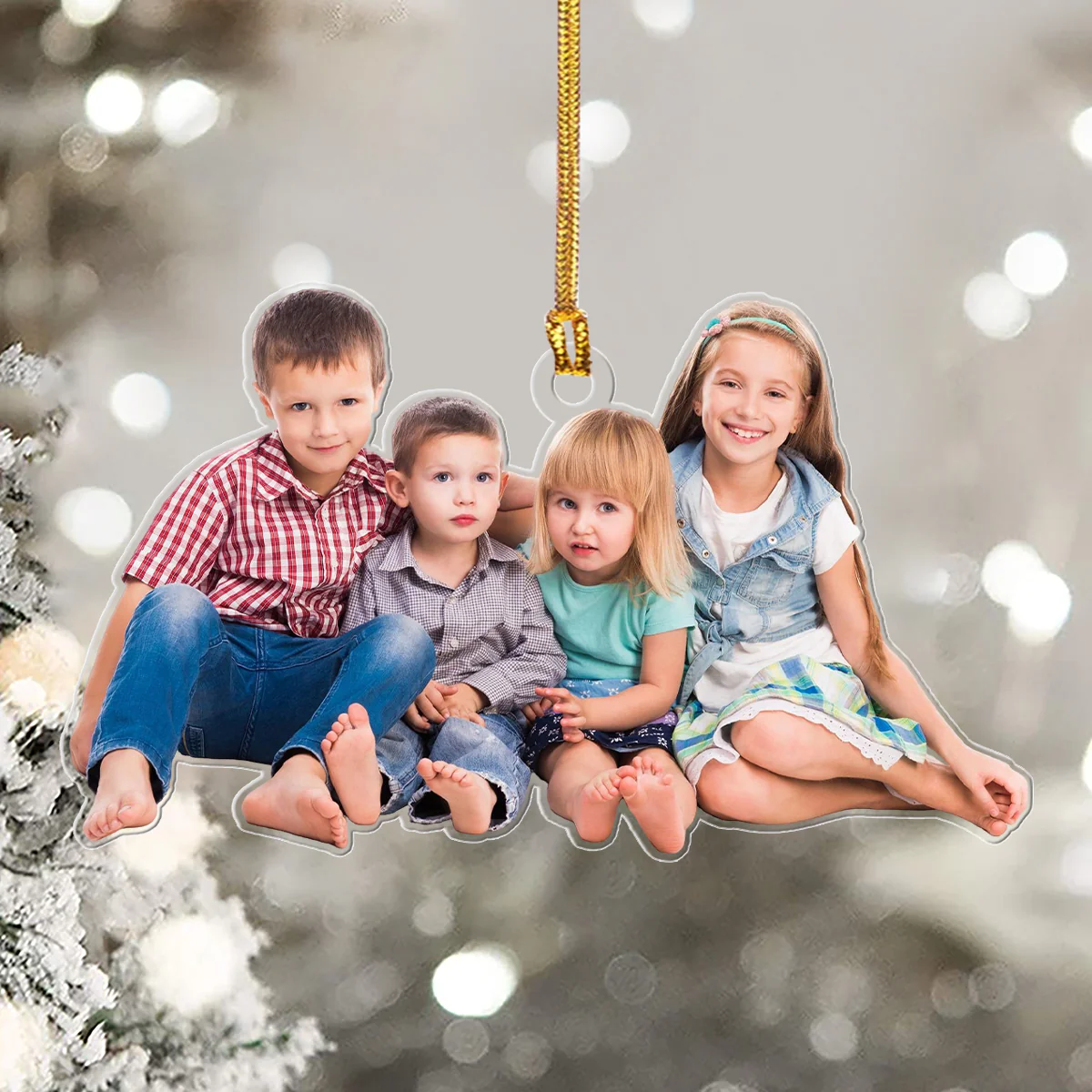 Family Memories Custom Photo - Personalized 1-Layer Acrylic Ornament - Image 5