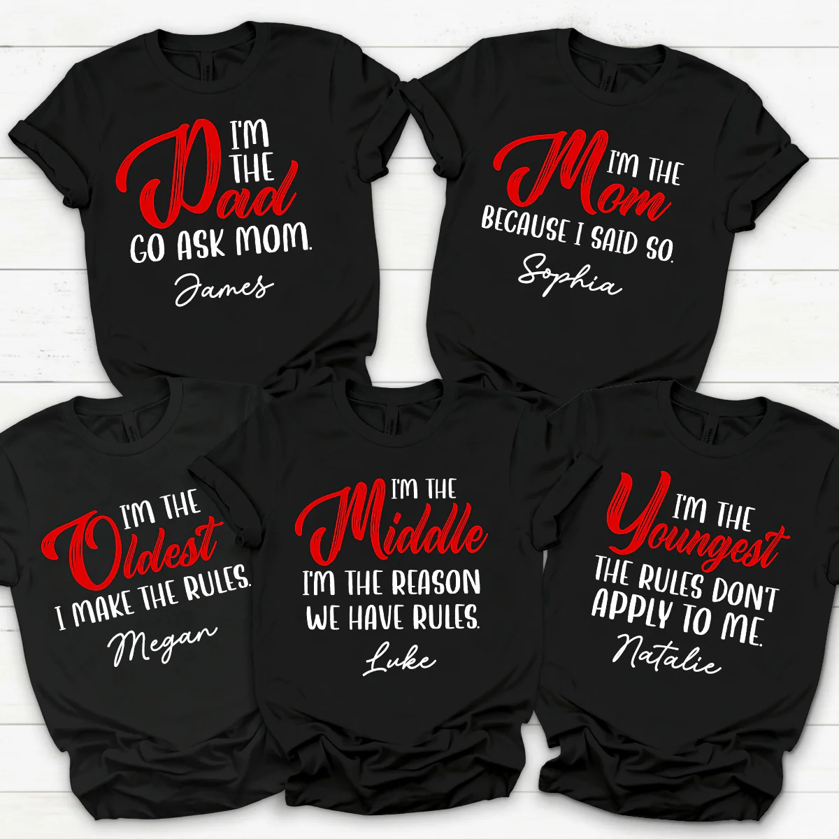 Family Rules - Personalized 2D Unisex T-shirt