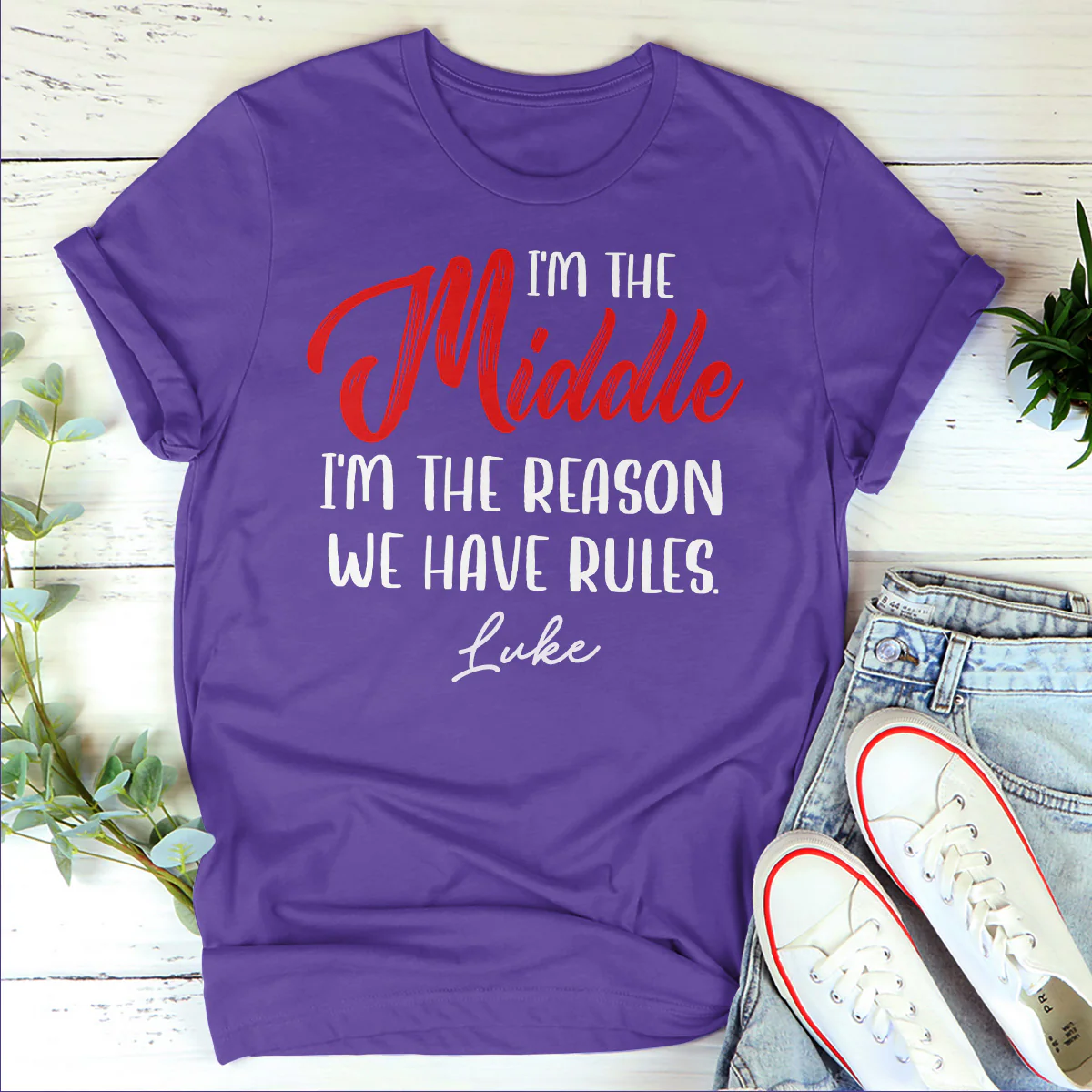 Family Rules - Personalized 2D Unisex T-shirt - Image 4