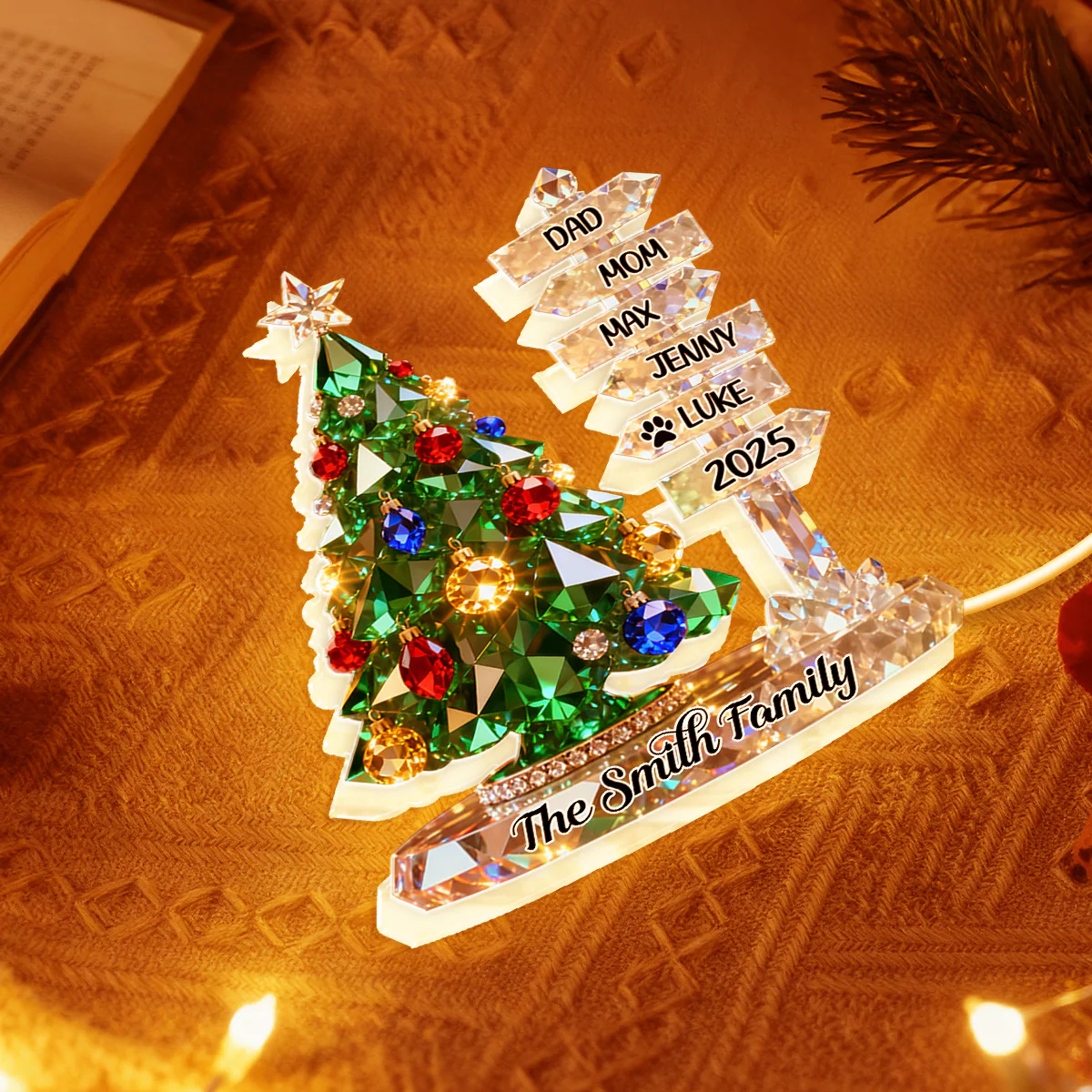 Family Signpost Custom Name - Personalized Light Box - Image 3