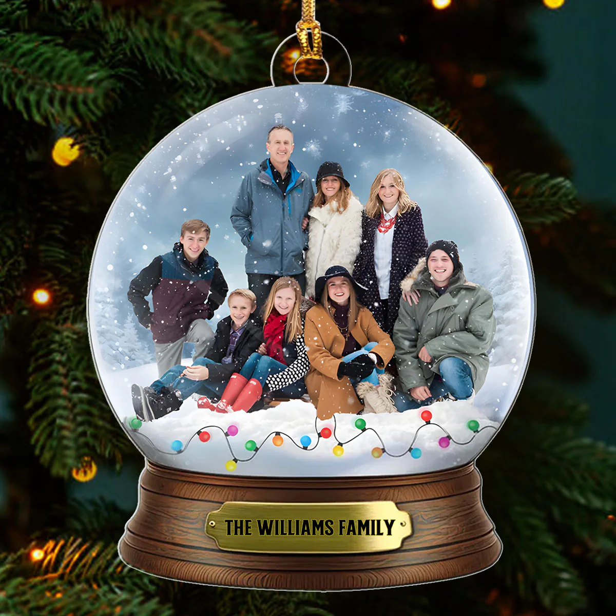 Family Together Custom Photo - Personalized 1-Layer Acrylic Ornament - Image 3