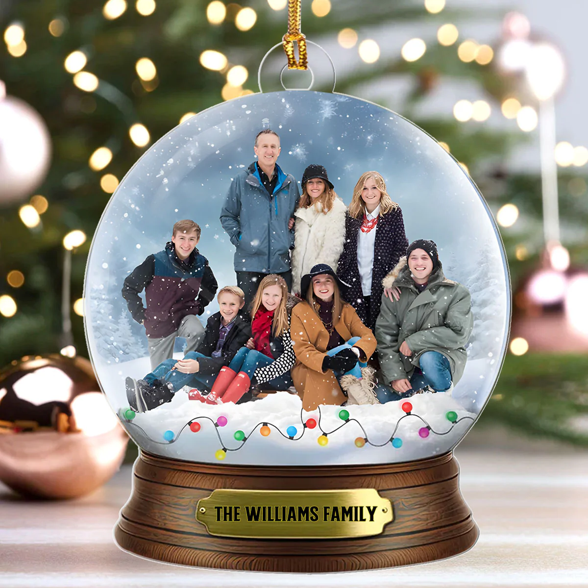 Family Together Custom Photo - Personalized 1-Layer Acrylic Ornament - Image 4