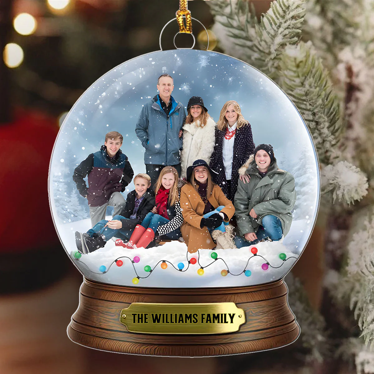 Family Together Custom Photo - Personalized 1-Layer Acrylic Ornament - Image 6