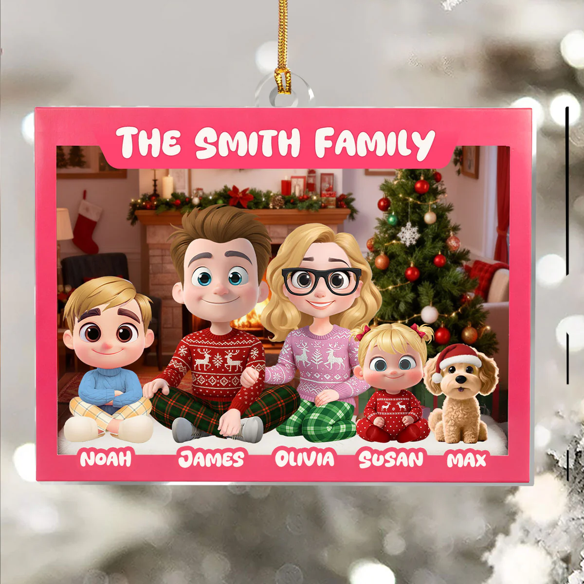 Family Toy Box - Personalized 1-Layer Acrylic Ornament - Image 5