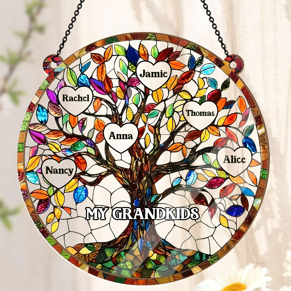 Family Tree - Personalized Window Hanging Suncatcher - Image 3