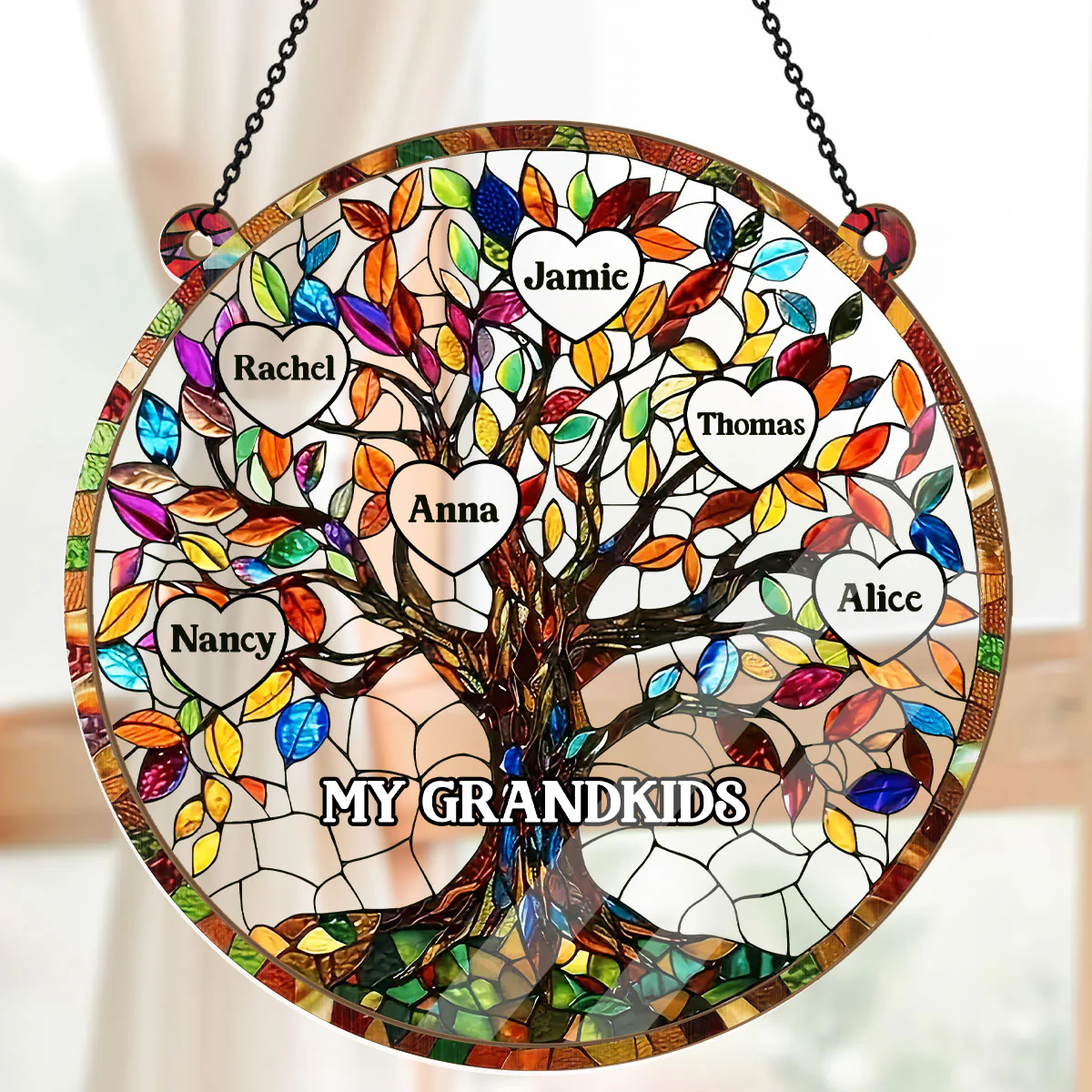 Family Tree - Personalized Window Hanging Suncatcher - Image 5