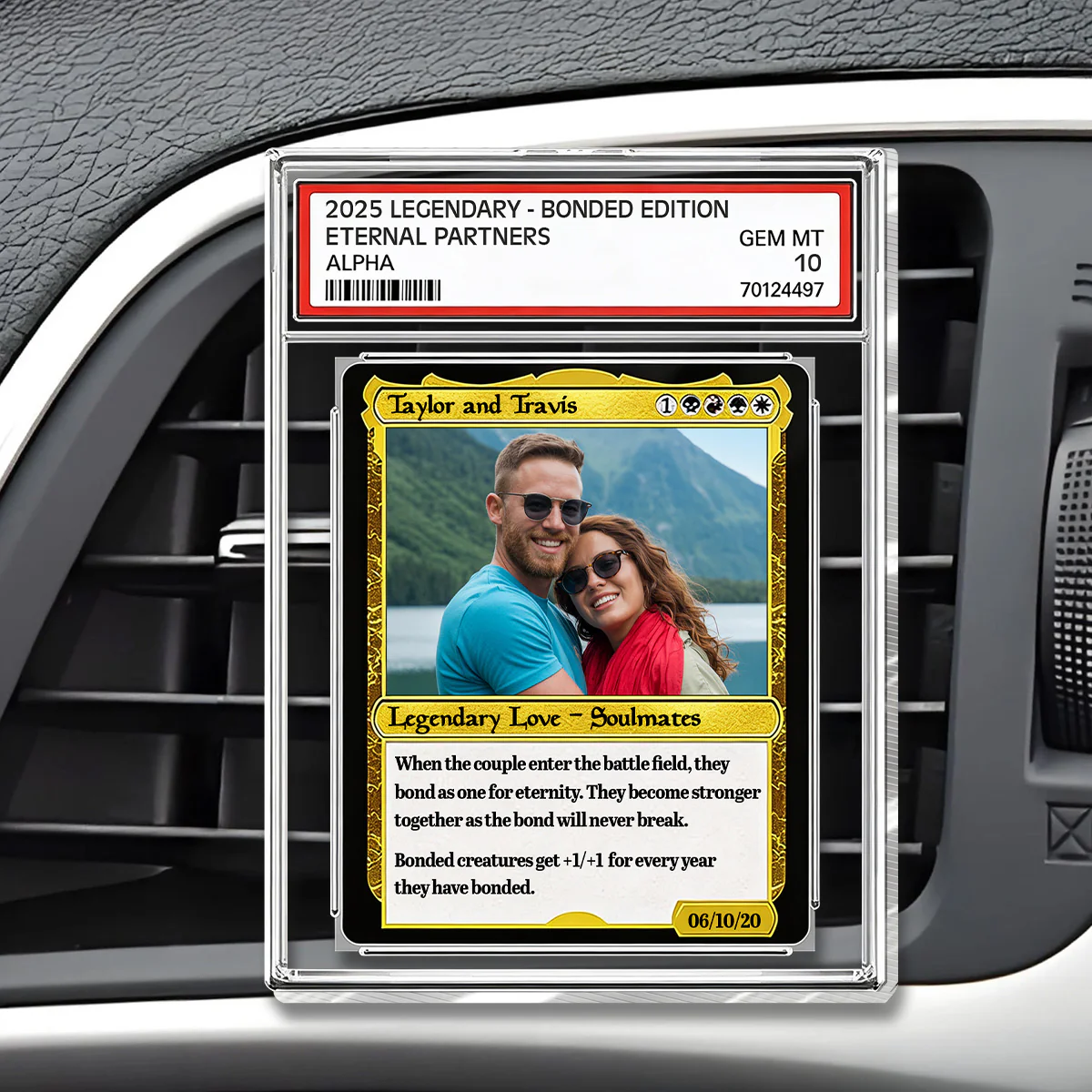 Fantasy Love Card - Personalized Acrylic Car Vent Clip