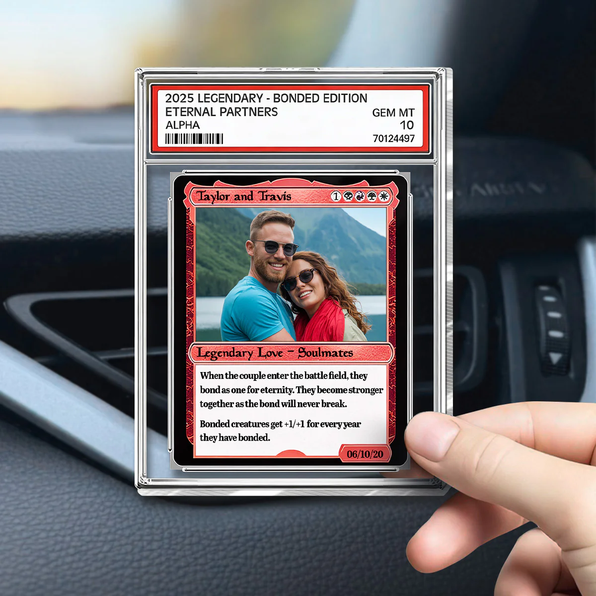 Fantasy Love Card - Personalized Acrylic Car Vent Clip - Image 2