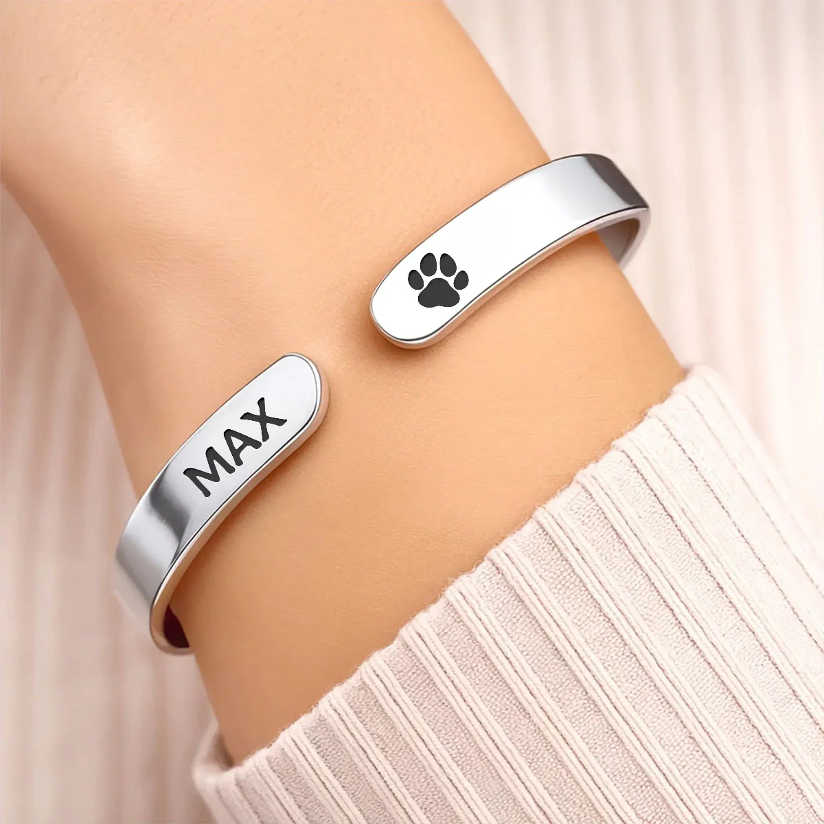 Favorite Hello, Hardest Goodbye - Personalized Cuff Bangle Bracelet With Box - Image 3