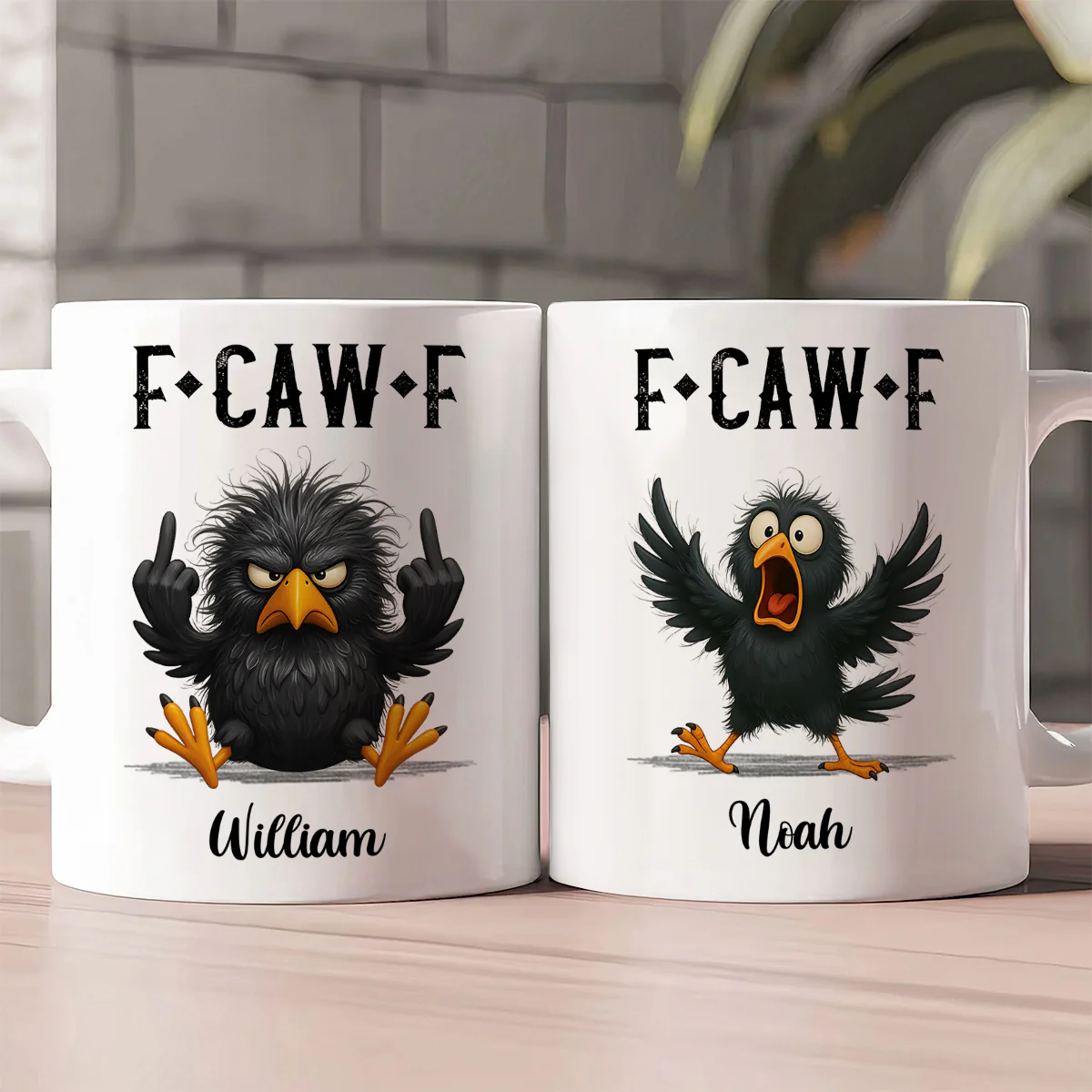 FCAWF Crow - Personalized Ceramic Coffee Mug - Image 2