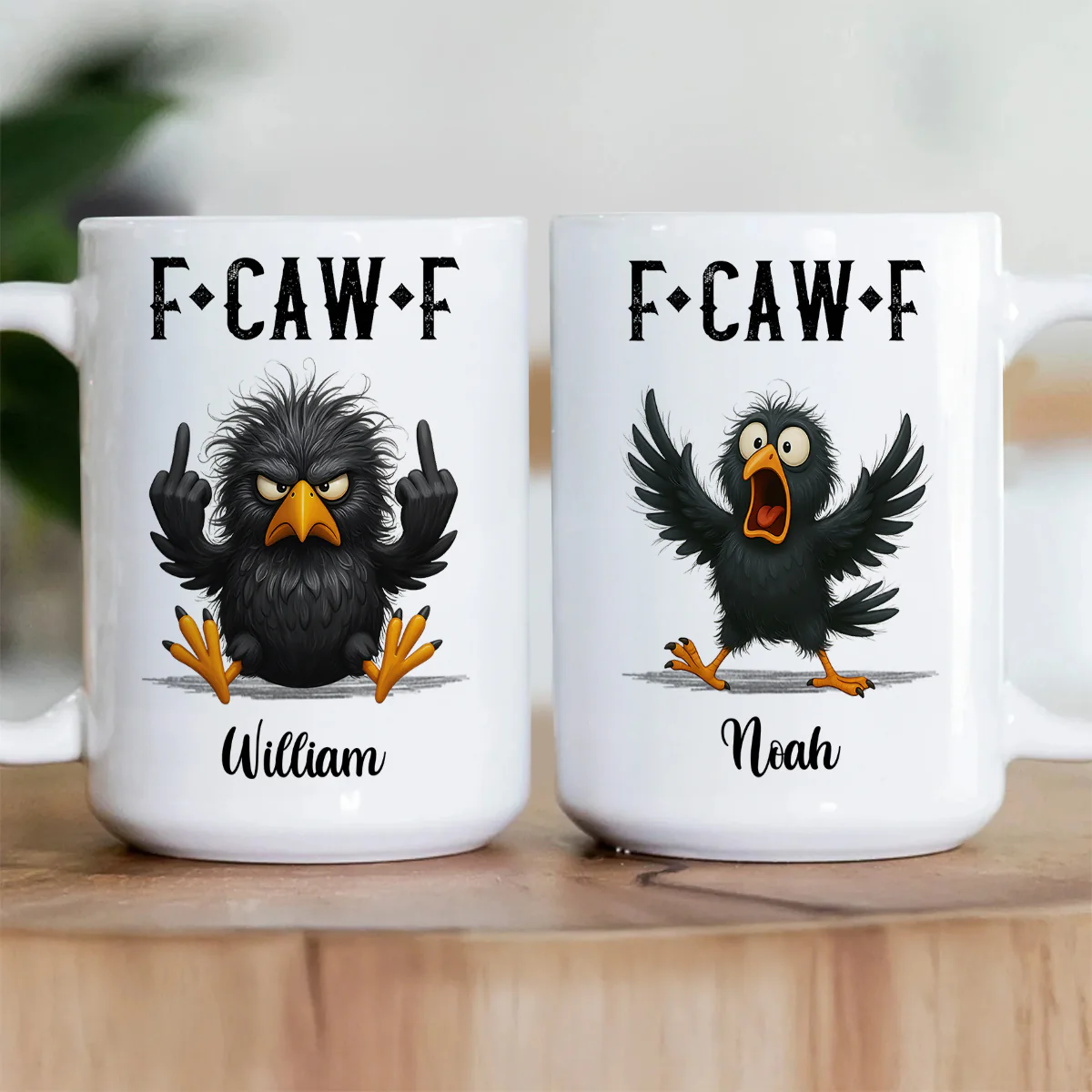 FCAWF Crow - Personalized Ceramic Coffee Mug - Image 3