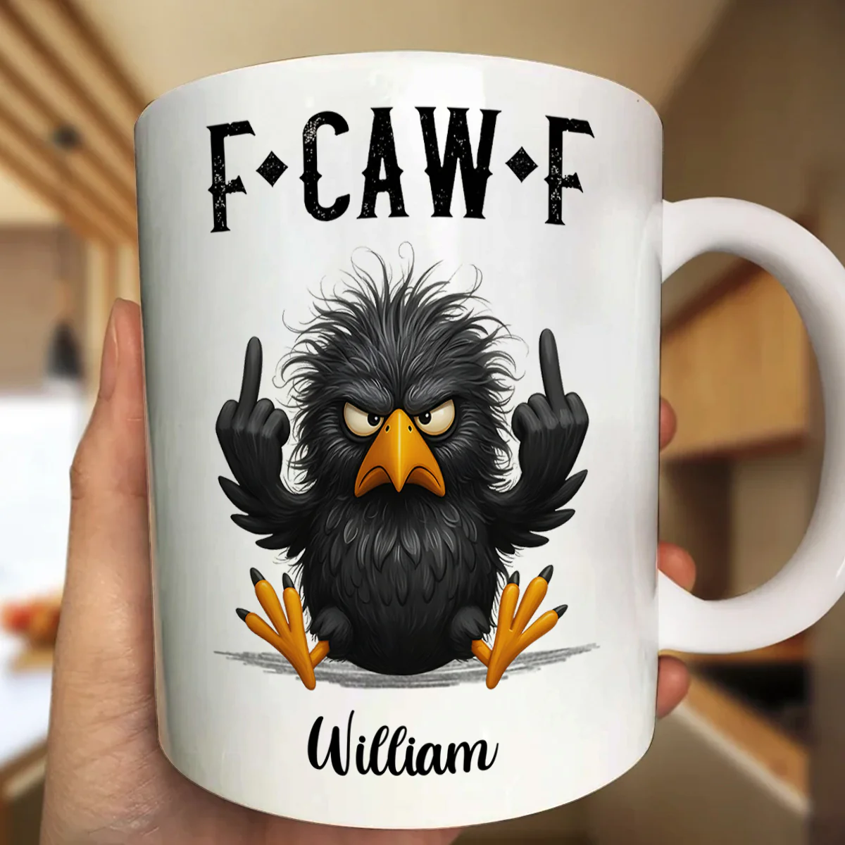 FCAWF Crow - Personalized Ceramic Coffee Mug - Image 6