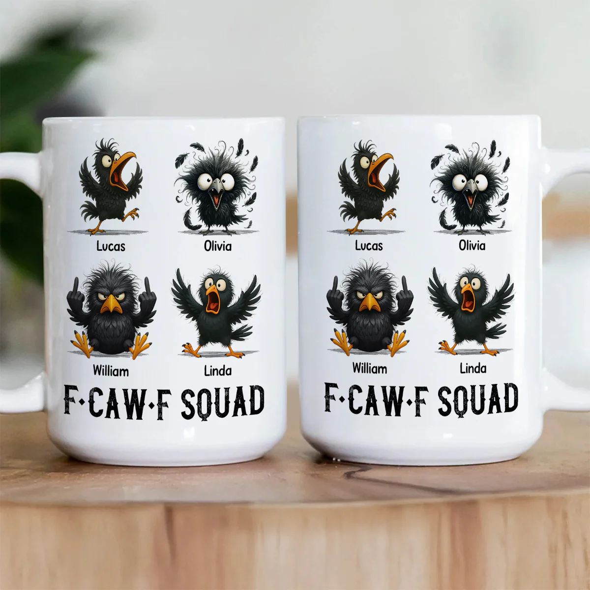 FCAWF Squad Crow - Personalized Ceramic Coffee Mug - Image 3