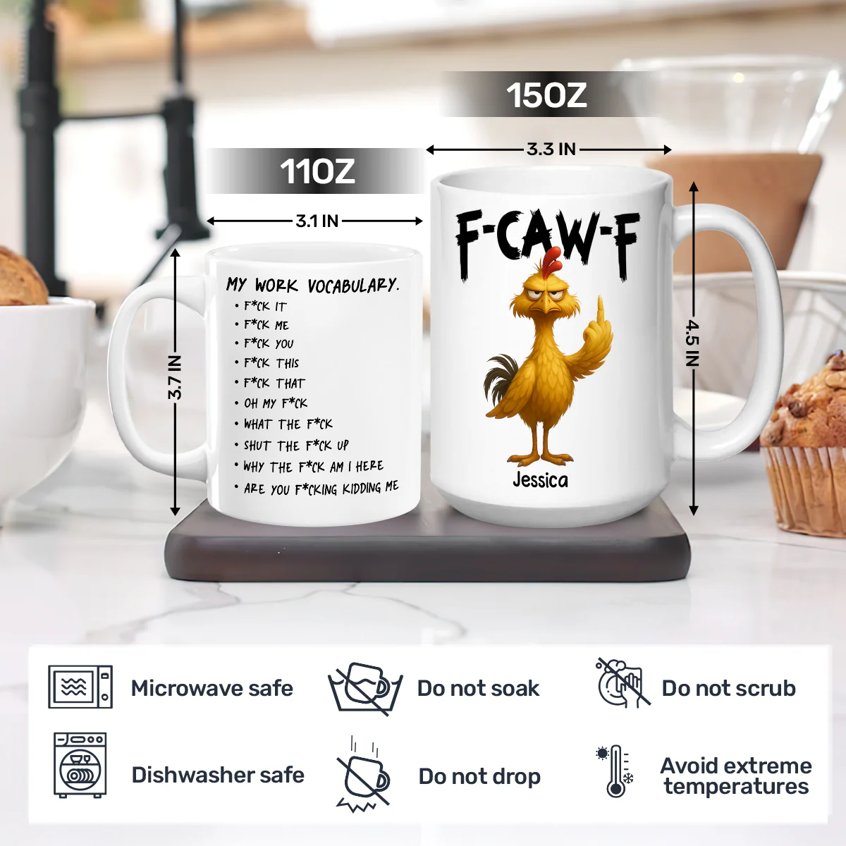 FCAWF Work Vocabulary - Personalized Ceramic Coffee Mug - Image 4