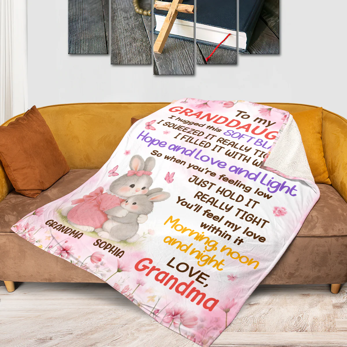 Feel My Love Within This Blanket - Personalized Fleece Blanket - Image 2