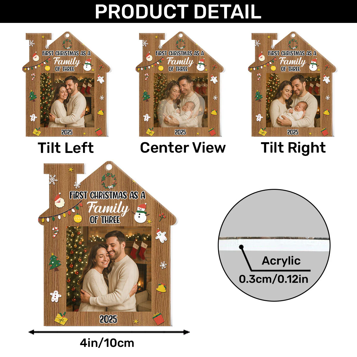 First Christmas As A Family  - Personalized Magic Ornament - Image 6