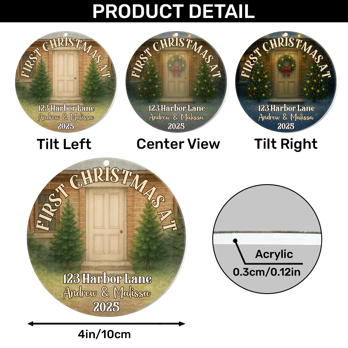 First Christmas Here - Personalized Magic Ornament - Image 6