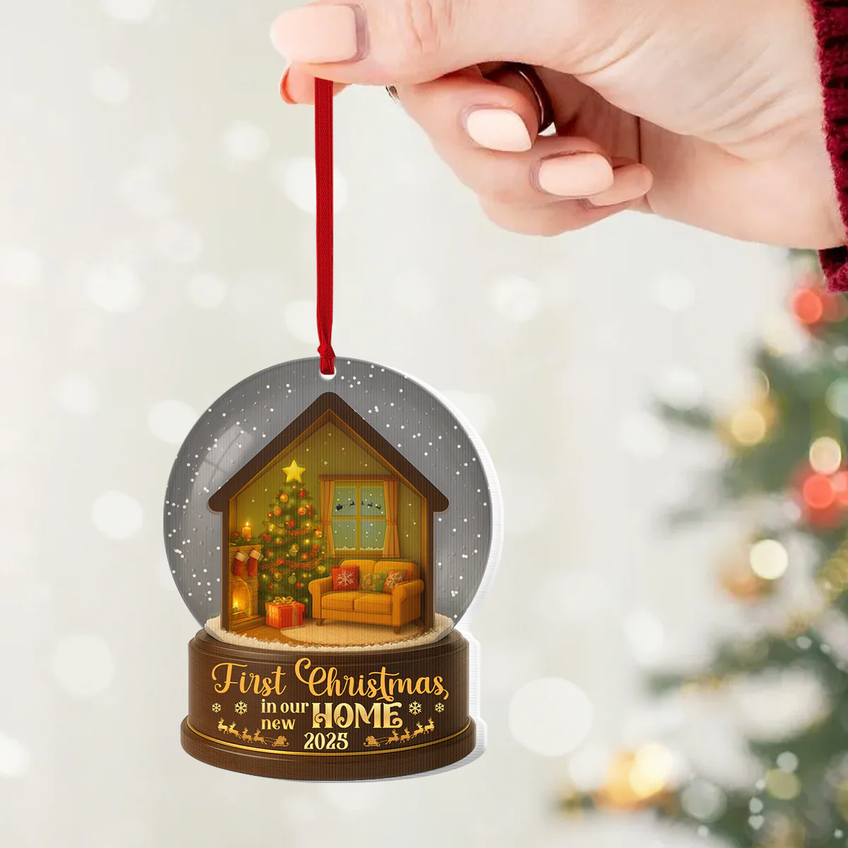 First Christmas In Our New Home - Personalized Magic Ornament - Image 3
