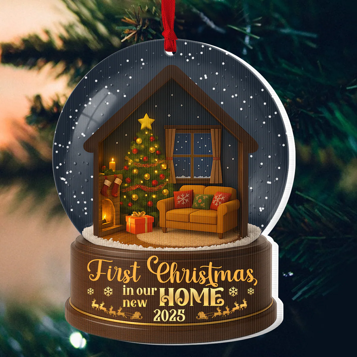 First Christmas In Our New Home - Personalized Magic Ornament - Image 4