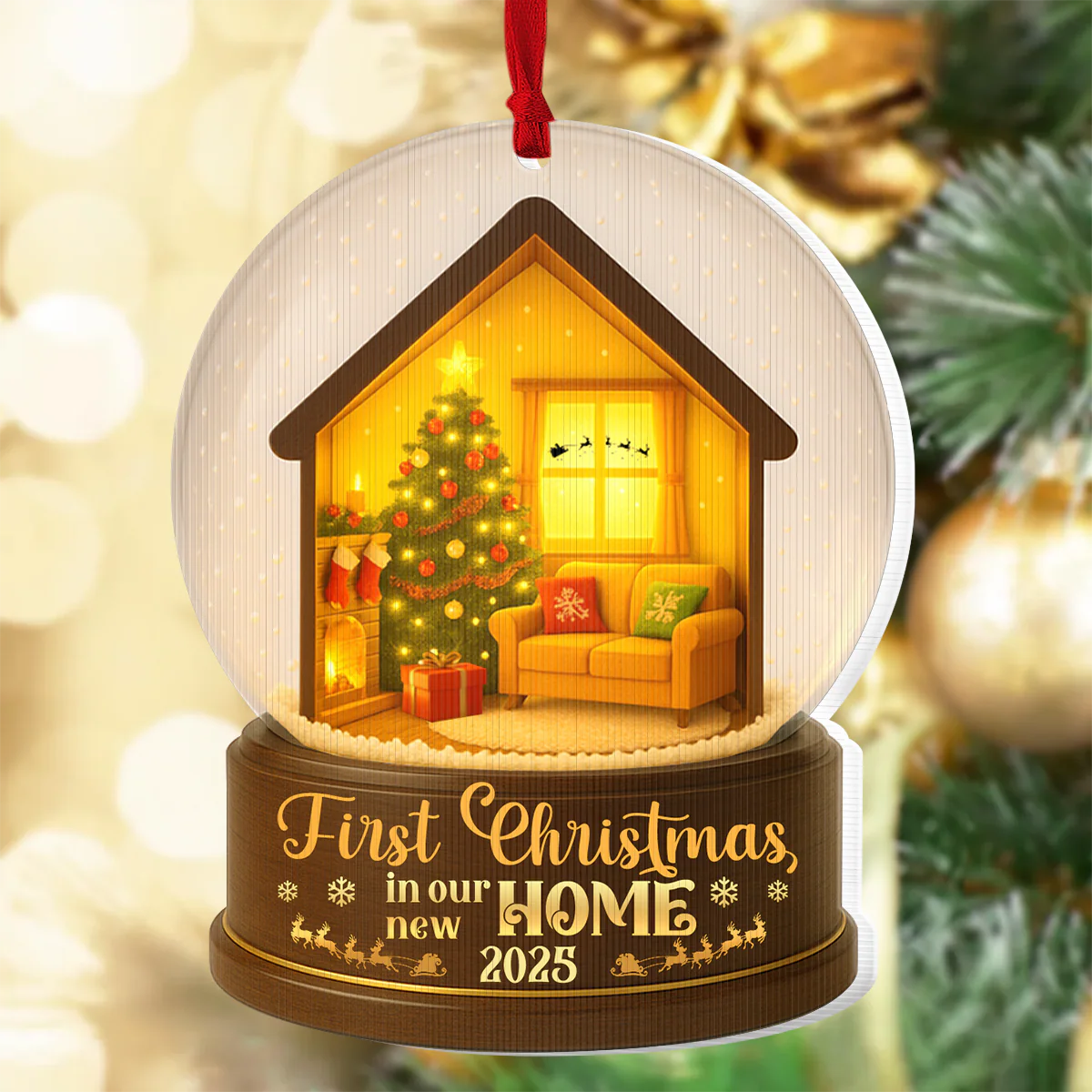 First Christmas In Our New Home - Personalized Magic Ornament - Image 5