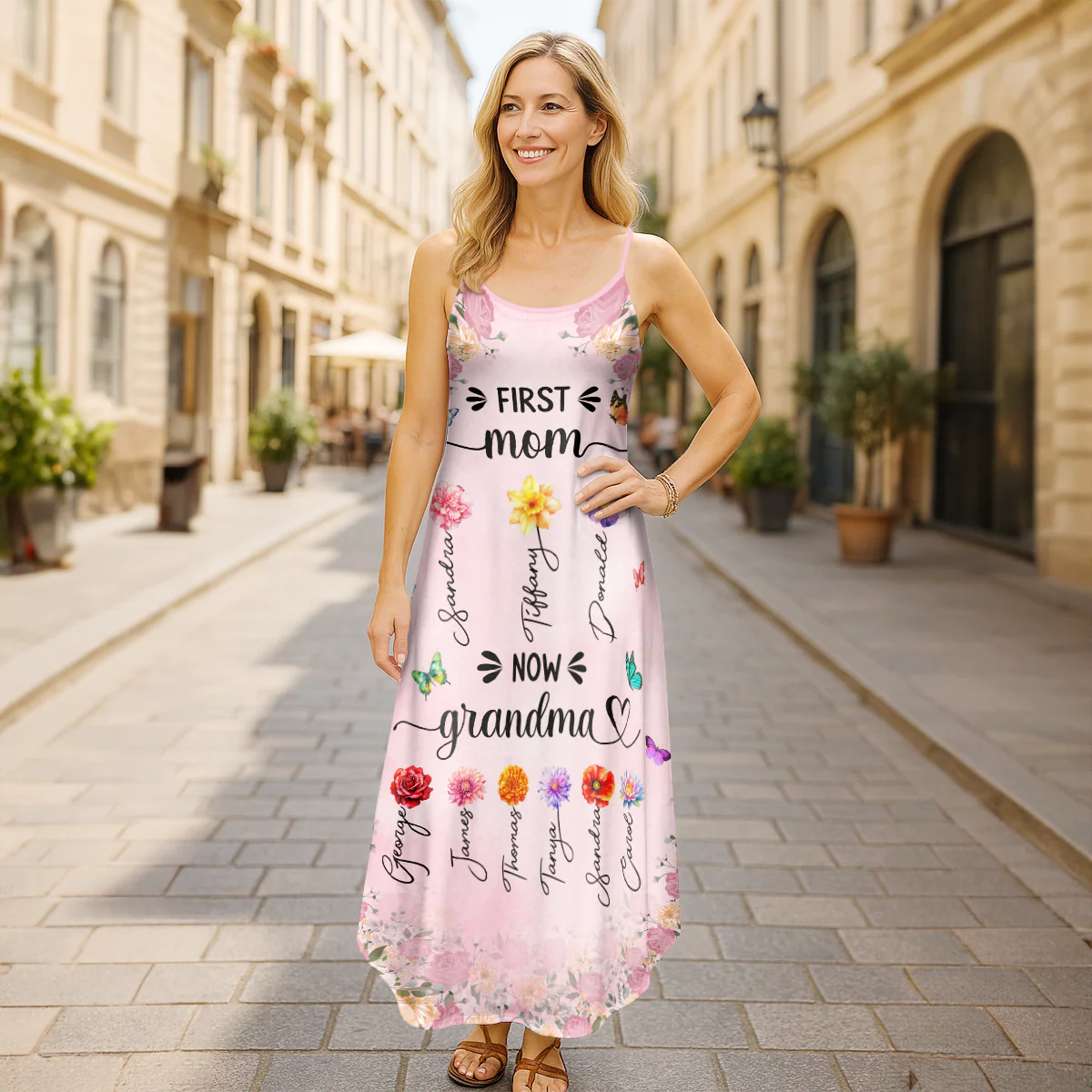 First Mom Now Grandma - Personalized Maxi Dress - Image 4