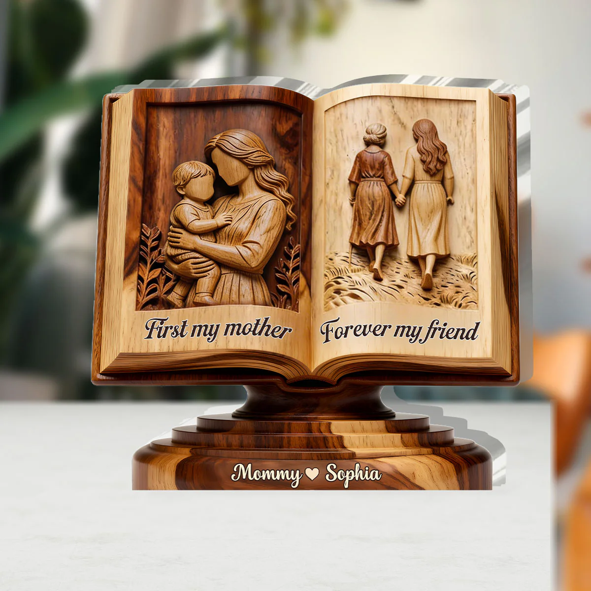 First My Mother, Forever My Friend - Personalized Custom Shaped Acrylic Plaque - Image 3