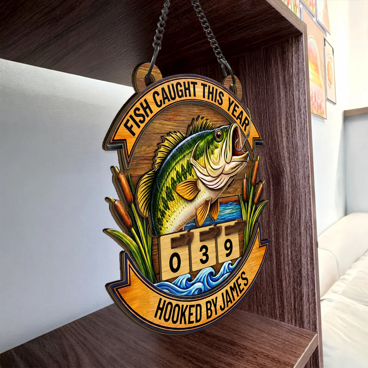 Fish Caught This Year - Personalized Tracker Sign - Image 5