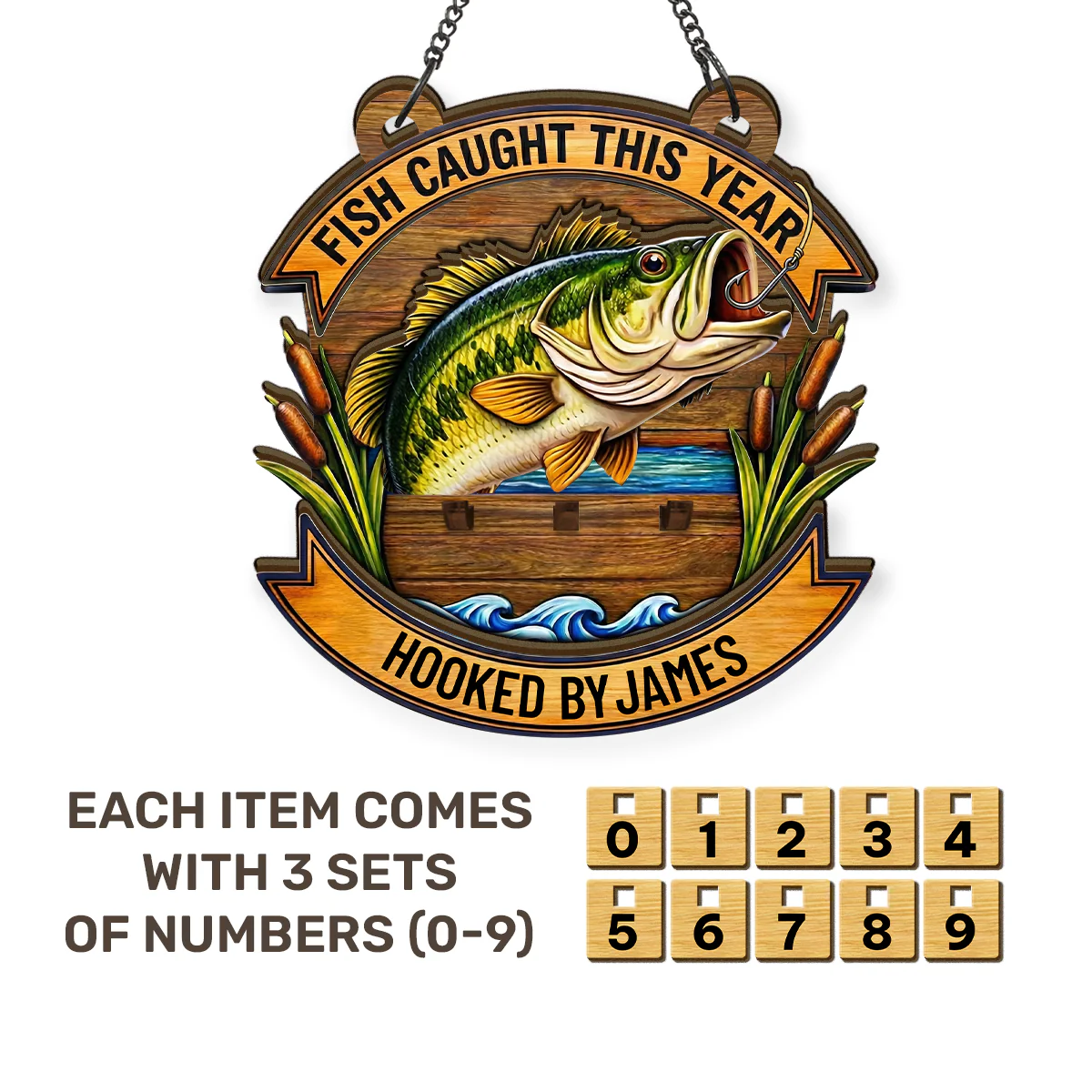 Fish Caught This Year - Personalized Tracker Sign - Image 6