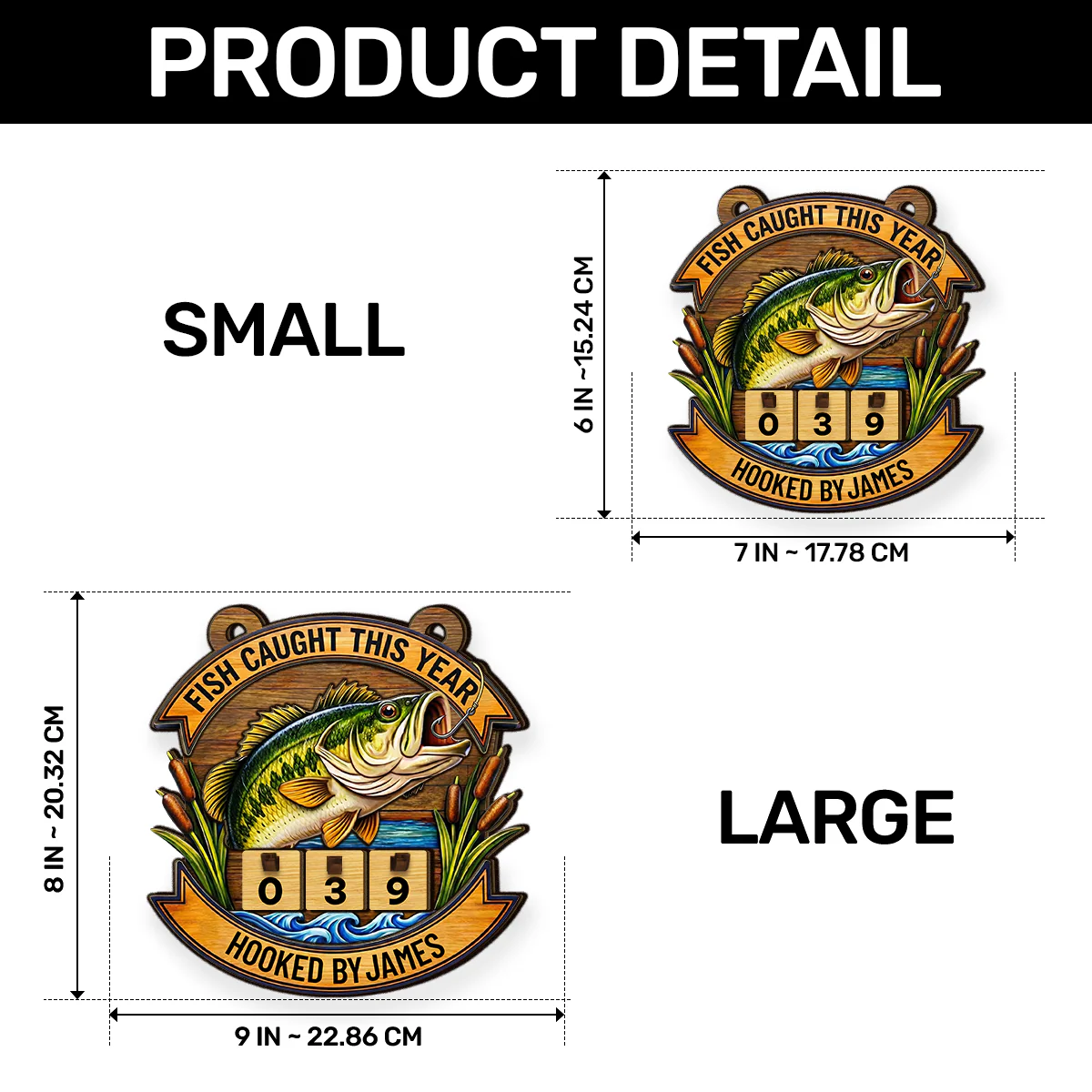 Fish Caught This Year - Personalized Tracker Sign - Image 8