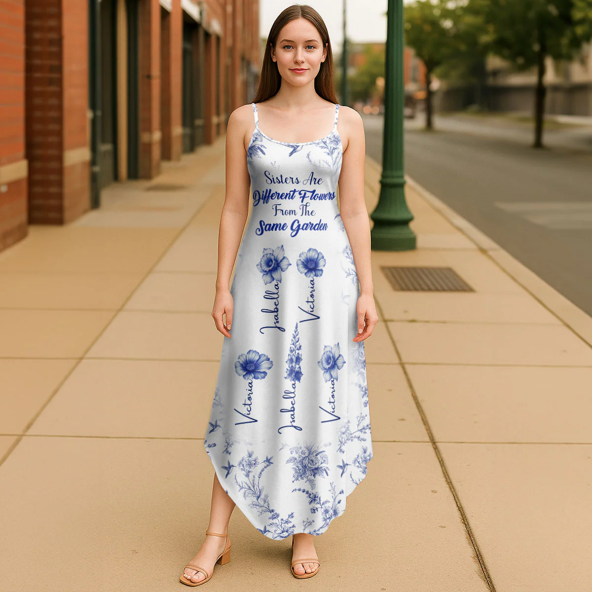 Flowers From The Same Garden Toile De Jouy Style - Personalized Maxi Dress - Image 5