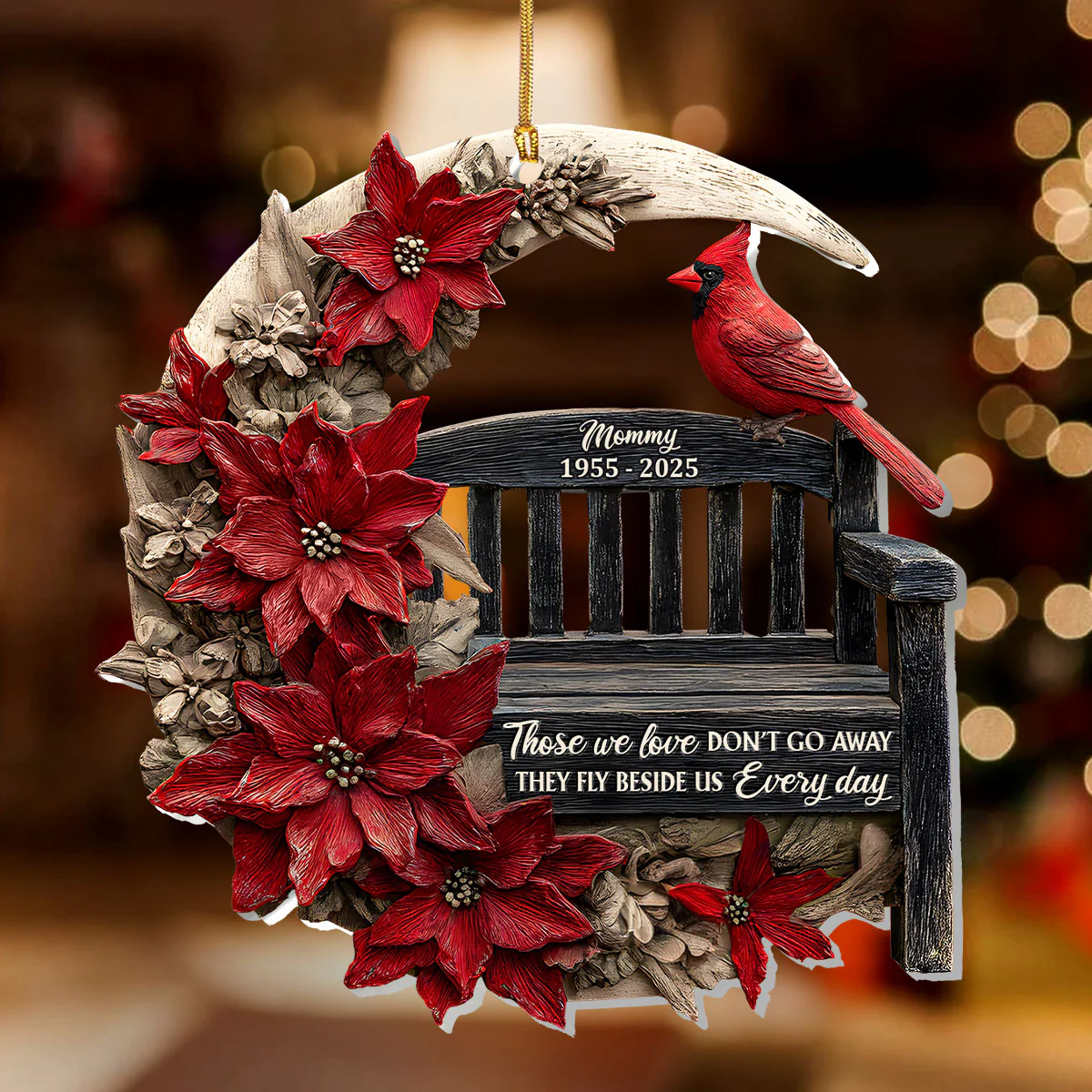 Fly Beside Us - Personalized 1-Layer Acrylic Ornament - Image 2