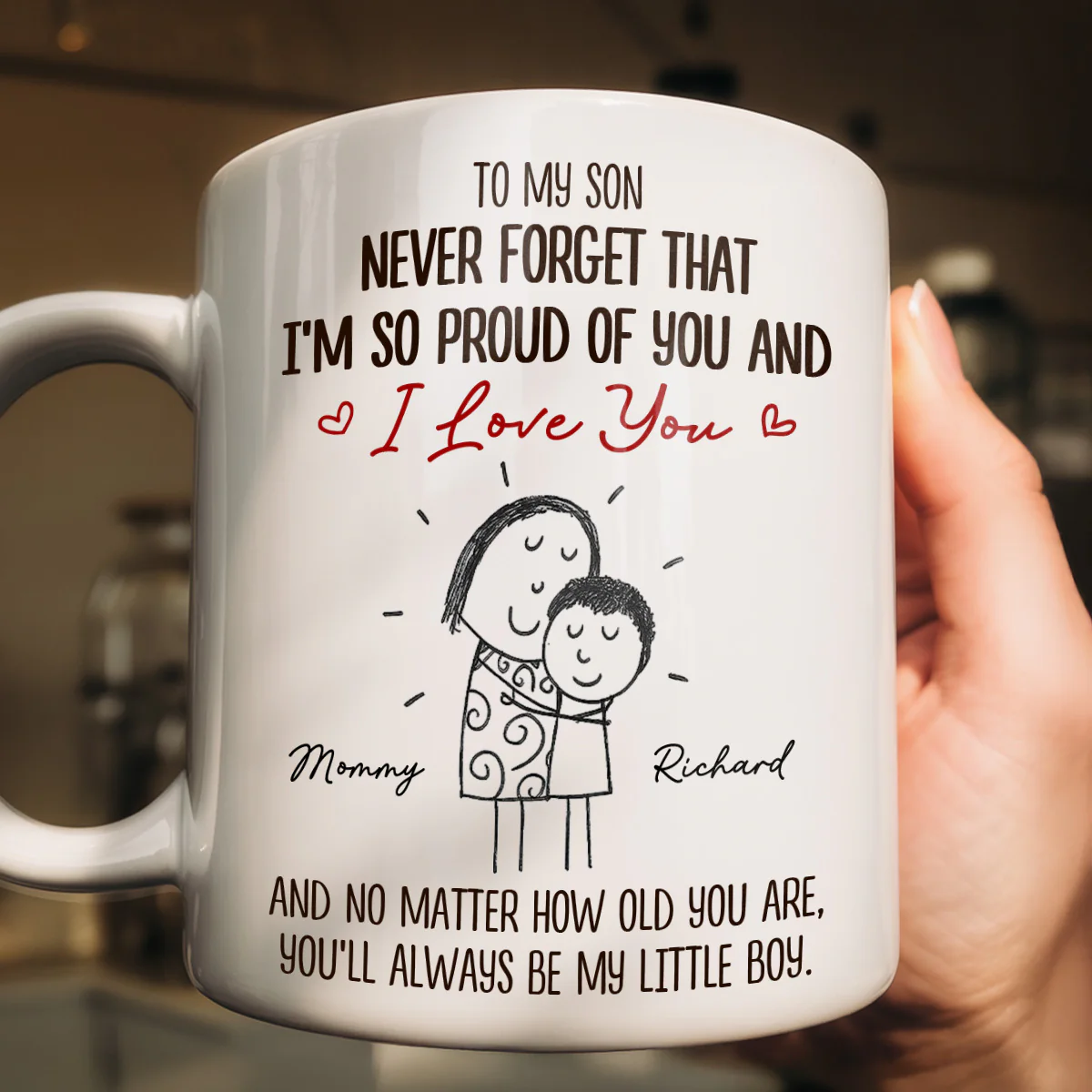 For A Special Son - Personalized Ceramic Coffee Mug