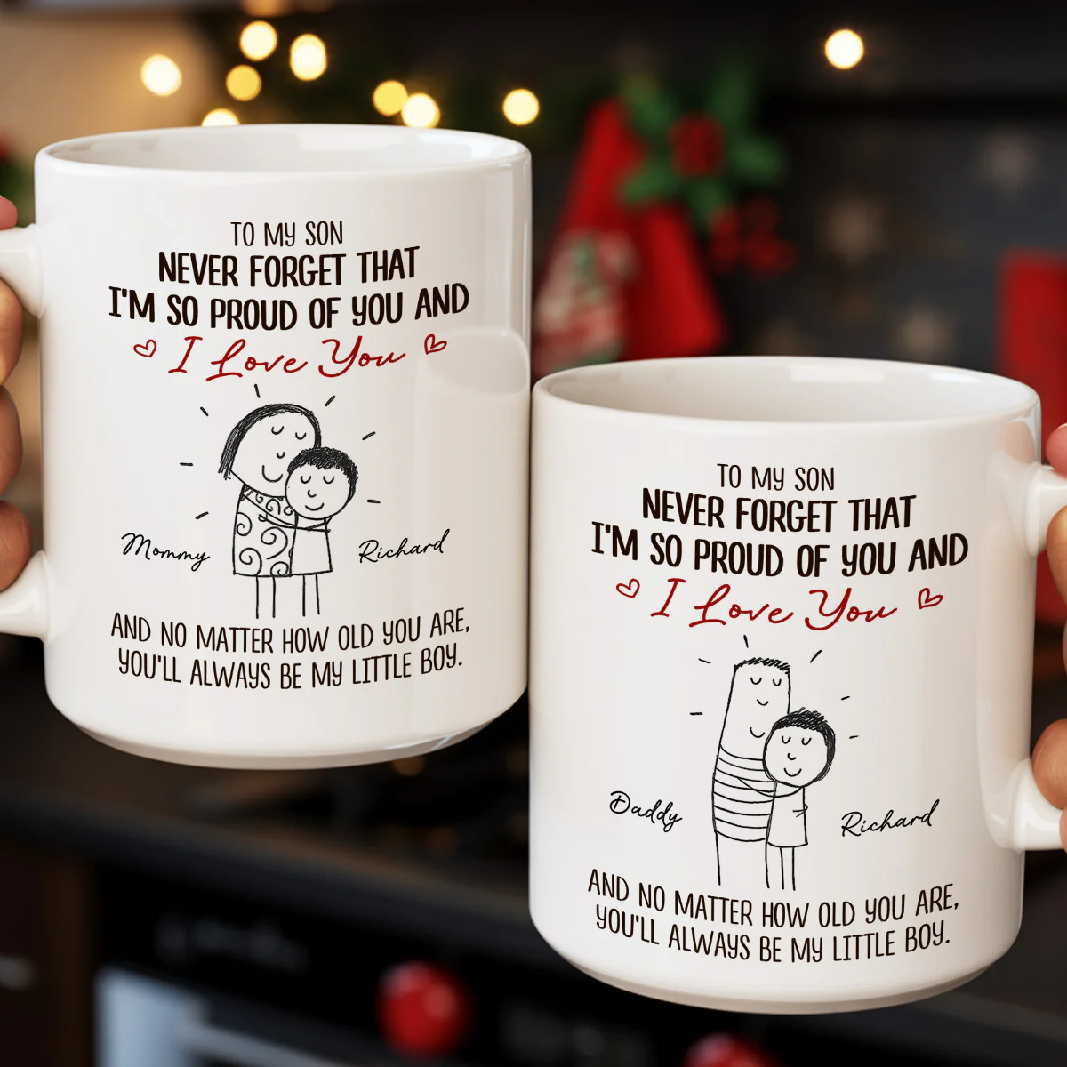 For A Special Son - Personalized Ceramic Coffee Mug - Image 2