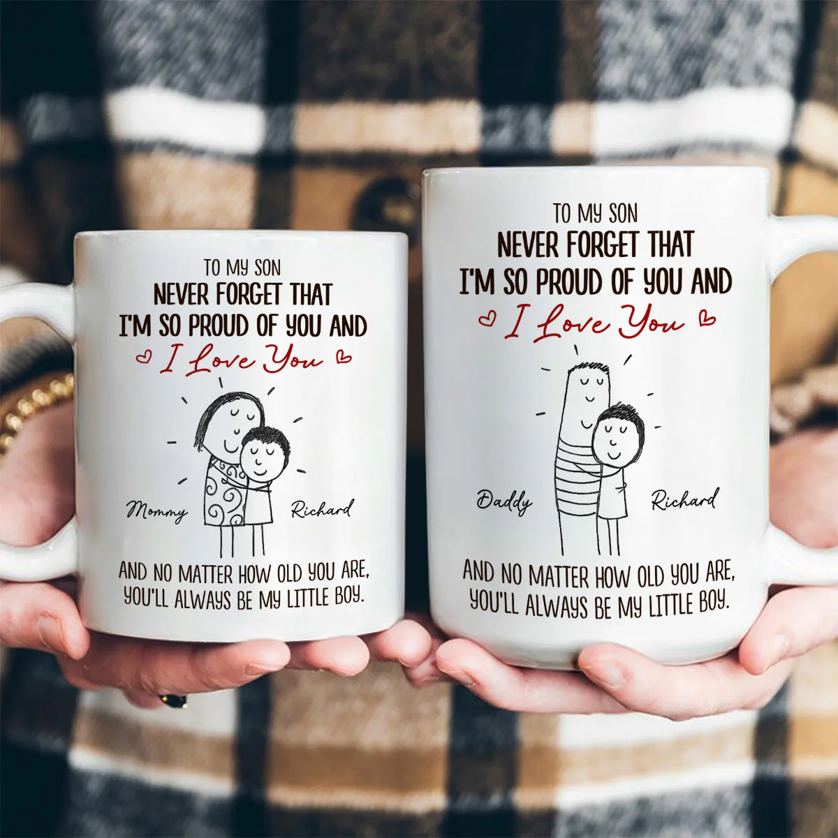 For A Special Son - Personalized Ceramic Coffee Mug - Image 4