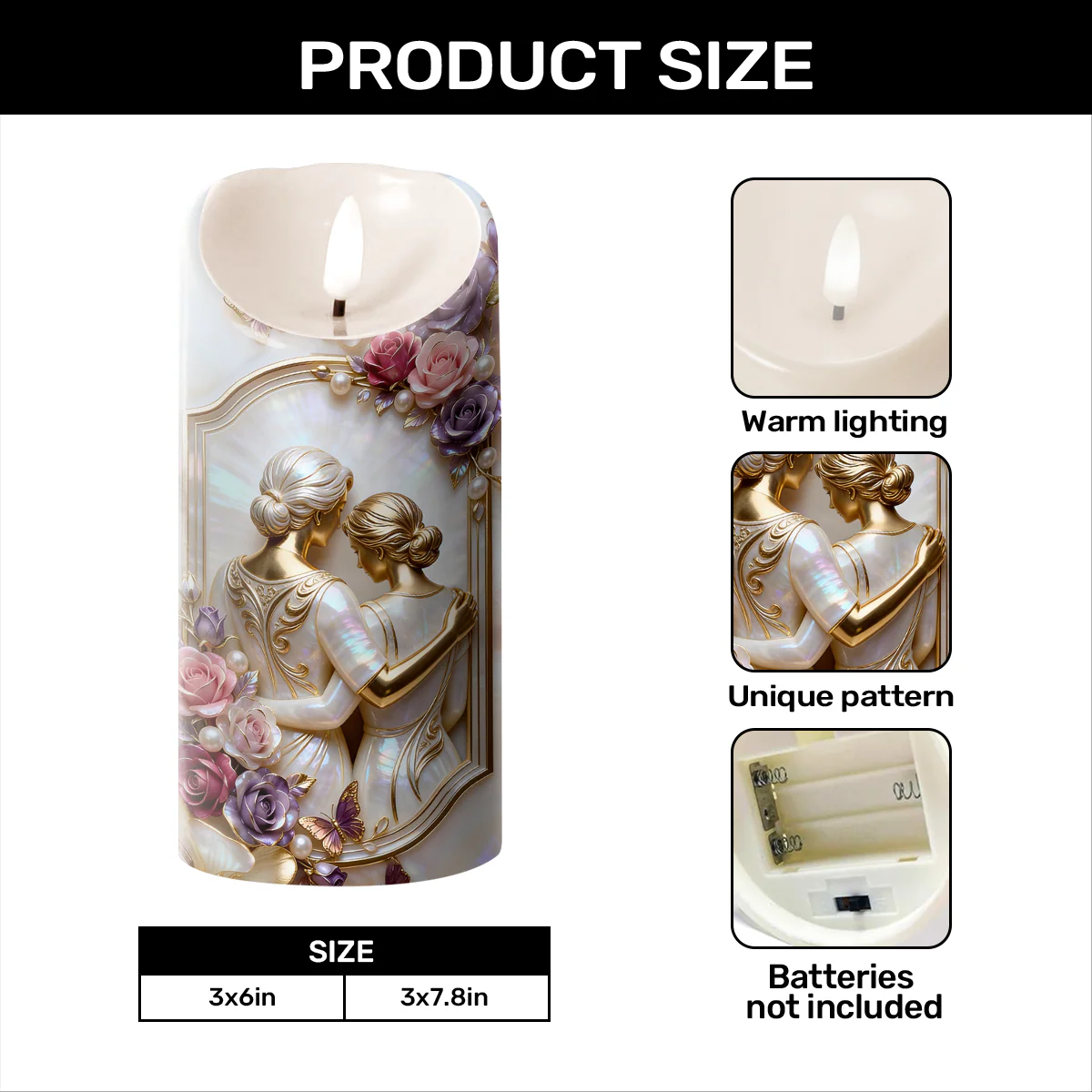 For All The Little Things, Mom - Personalized Flameless LED Candle - Image 5