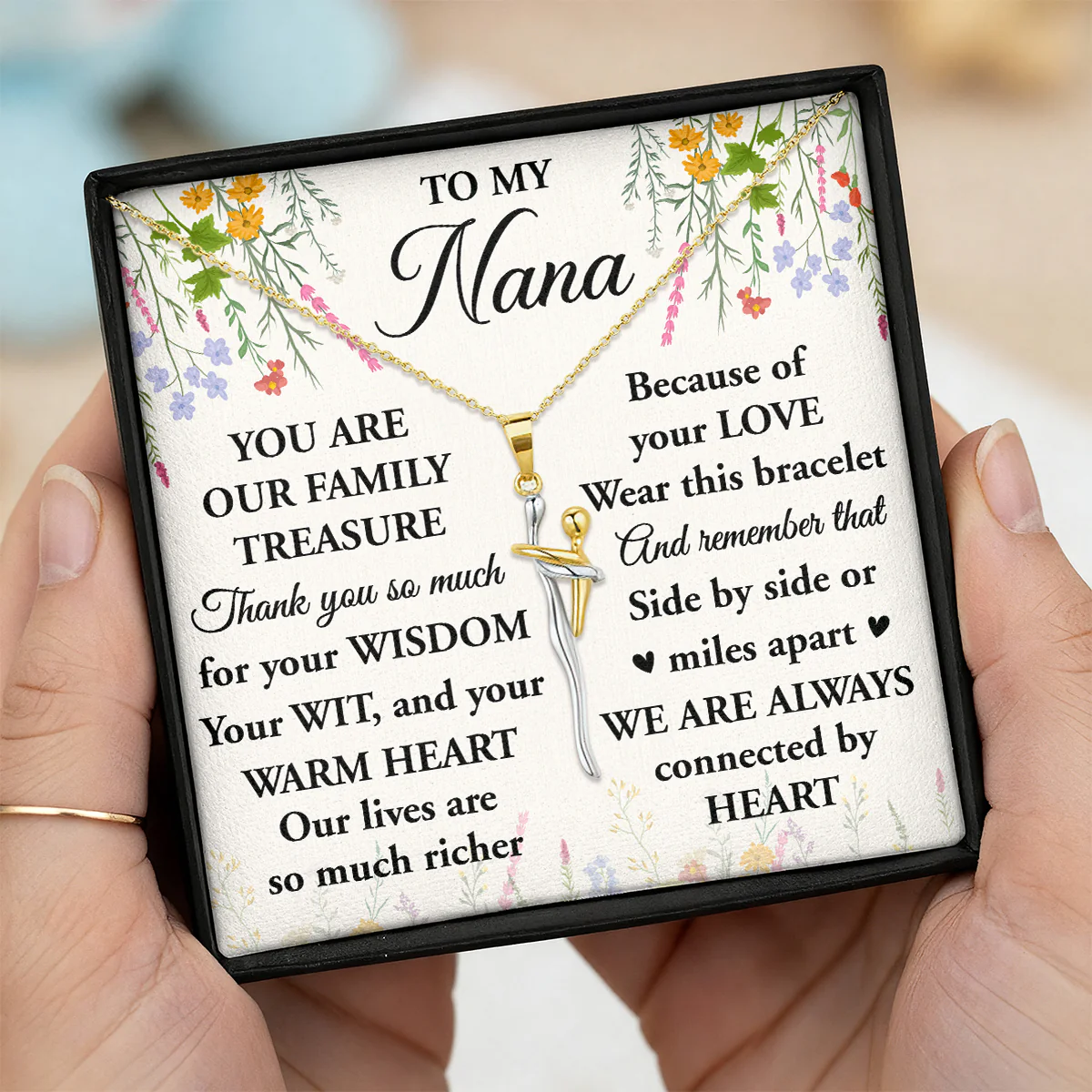 Forever Connected - Personalized Hug Charm Necklace